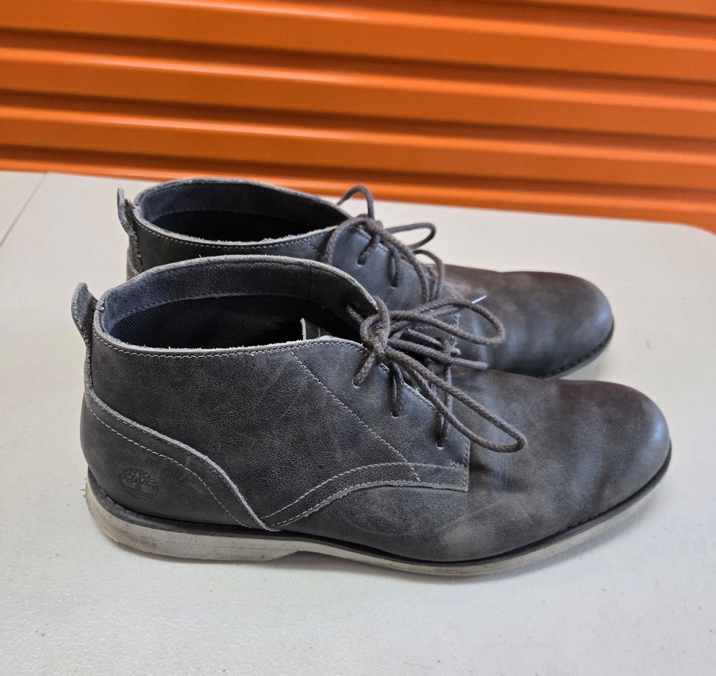 Timberland Stormbuck Lite Chukka Shoes Grey Leather Boots 10W US, 9.5 UK, 44 EUR