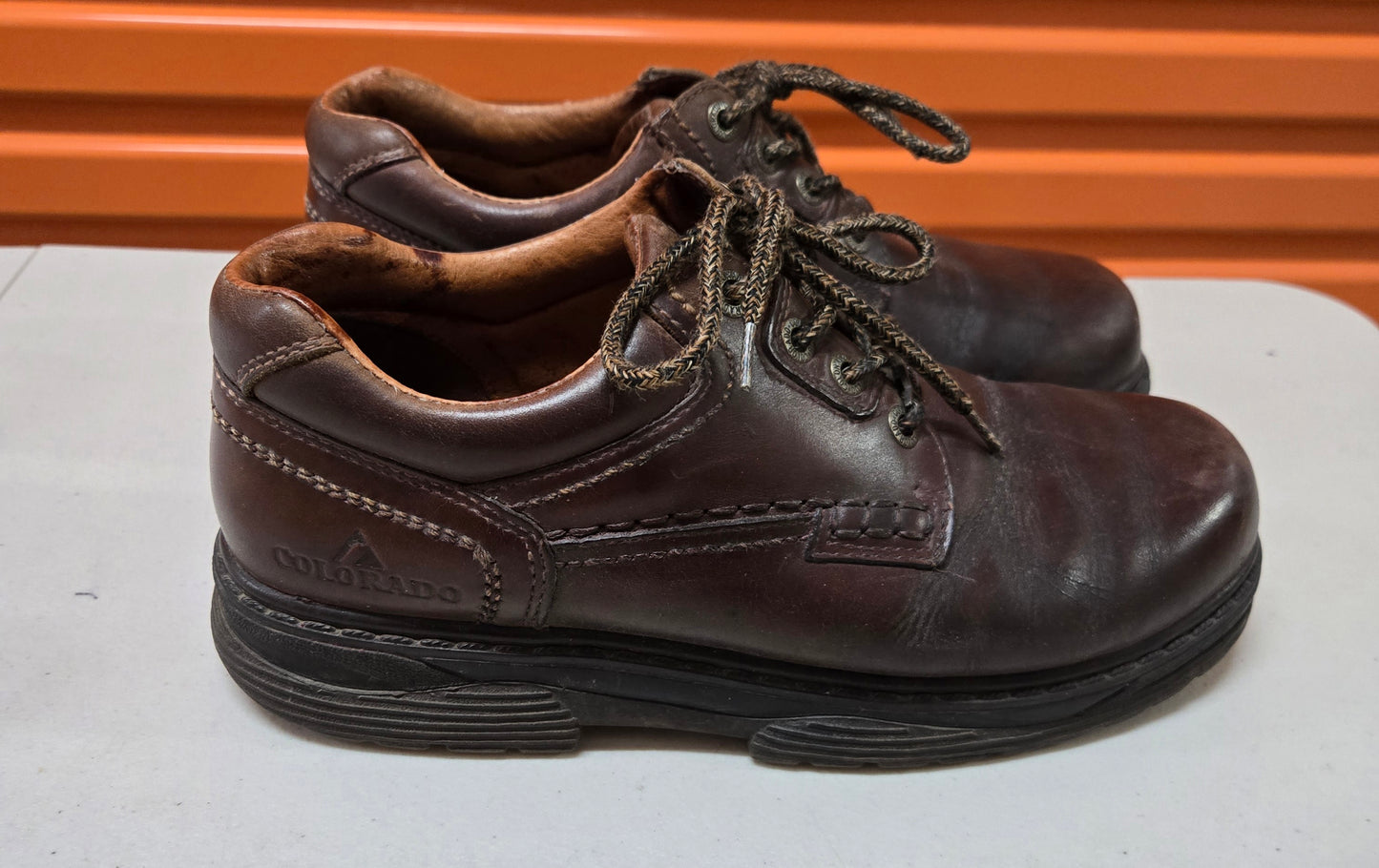 Colorado Mens Leather Boots Brown Shoes Size 9.5 US, 43 EUR, 8.5 AU/UK