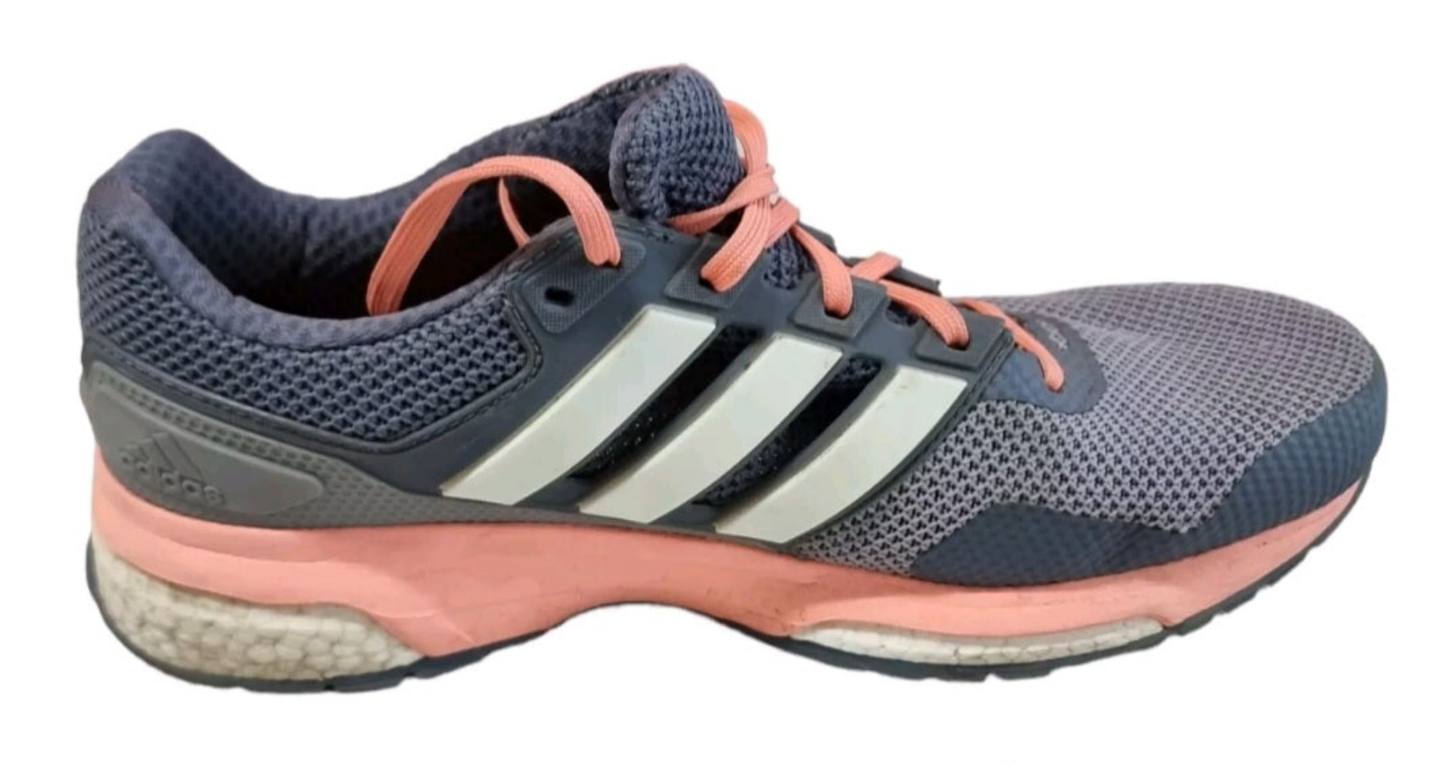 Adidas Response Boost 2 Shoes Womens Grey/Peach Runners Size 10 US, 8.5 UK, 42 2/3 EUR