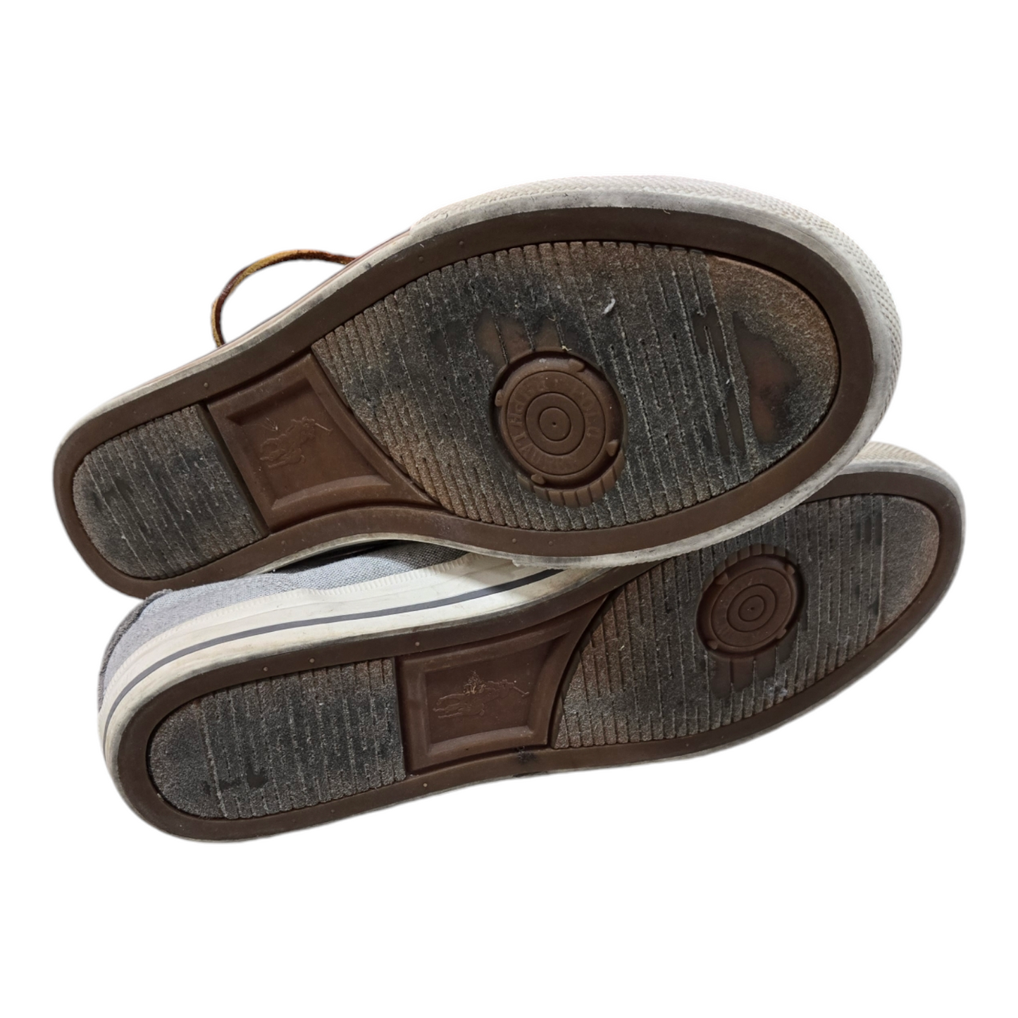Polo Ralph Lauren Vaughn Mens Shoes Silver Canvas/Suede 11.5D US, 11 UK, 45 EUR