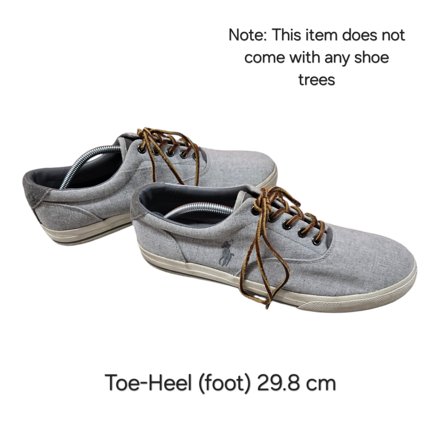Polo Ralph Lauren Vaughn Mens Shoes Silver Canvas/Suede 11.5D US, 11 UK, 45 EUR