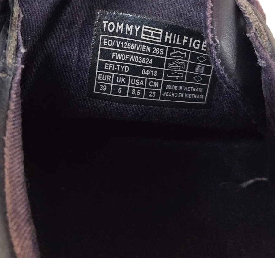 Tommy Hilfiger Womens Shoes Dark Navy Blue Sneakers Size 39 EUR, 8.5 US, 6 UK 👟