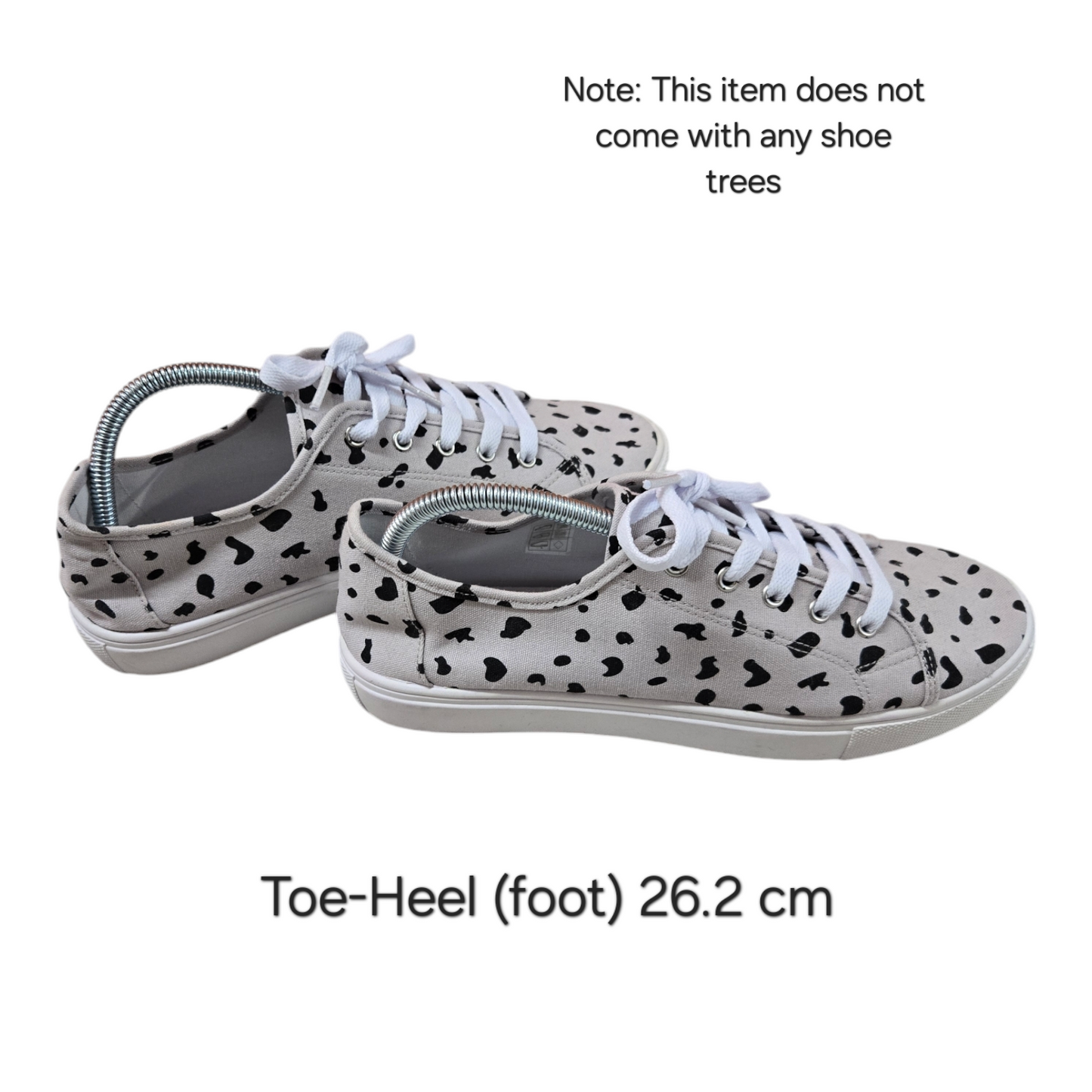 Asos Womens Shoes Dalmatian Print Flat Sneakers Beige Size 10 US, 8 UK, 41 EUR
