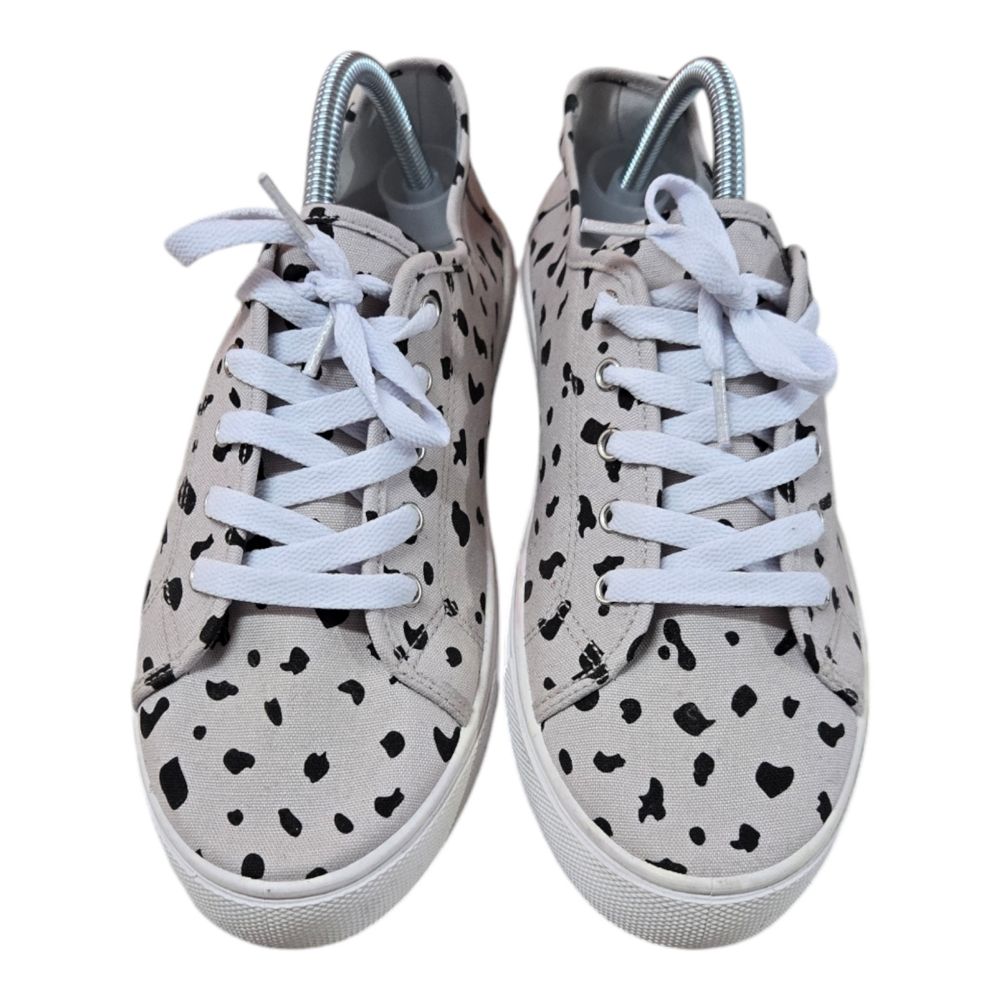 Asos Womens Shoes Dalmatian Print Flat Sneakers Beige Size 10 US, 8 UK, 41 EUR