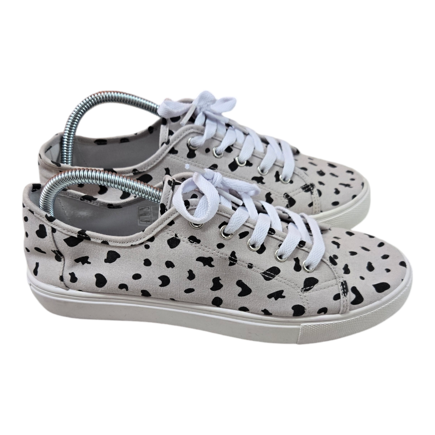Asos Womens Shoes Dalmatian Print Flat Sneakers Beige Size 10 US, 8 UK, 41 EUR