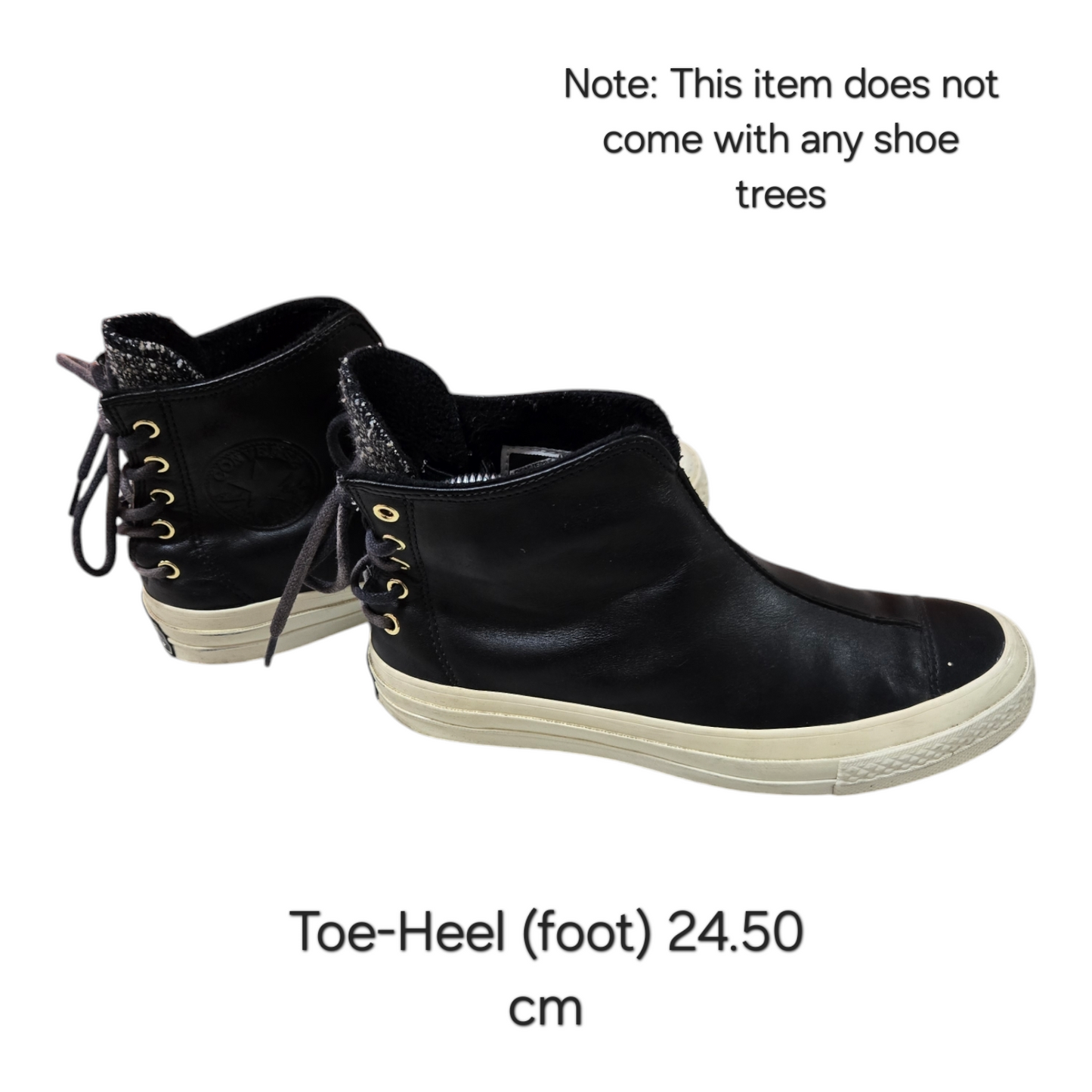 Conserve All Star Chuck Taylor CTAS 70 Punk Boots Womens Black Shoes Size 8 US, 39 EU, 6 UK