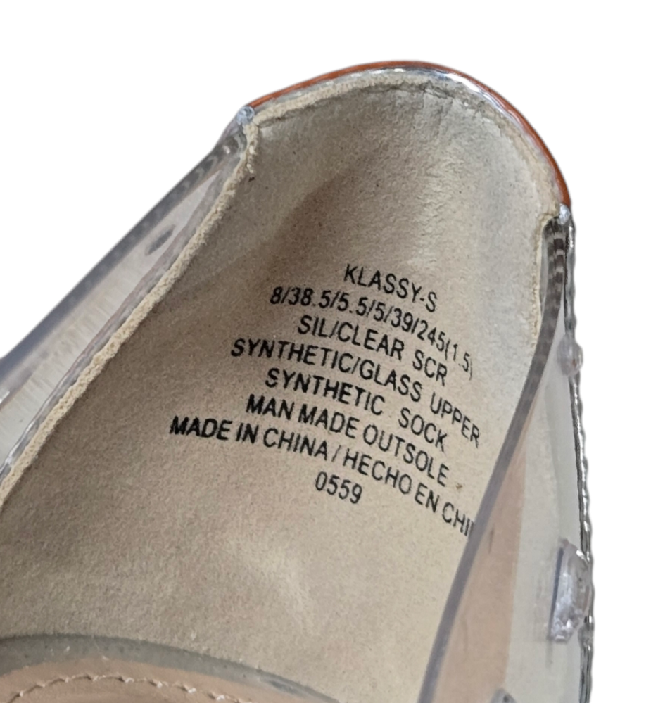 Steve Madden Klassy-S Womens High Heel Shoes Silver/Clear 38.5 EU, 8 US, 6 UK