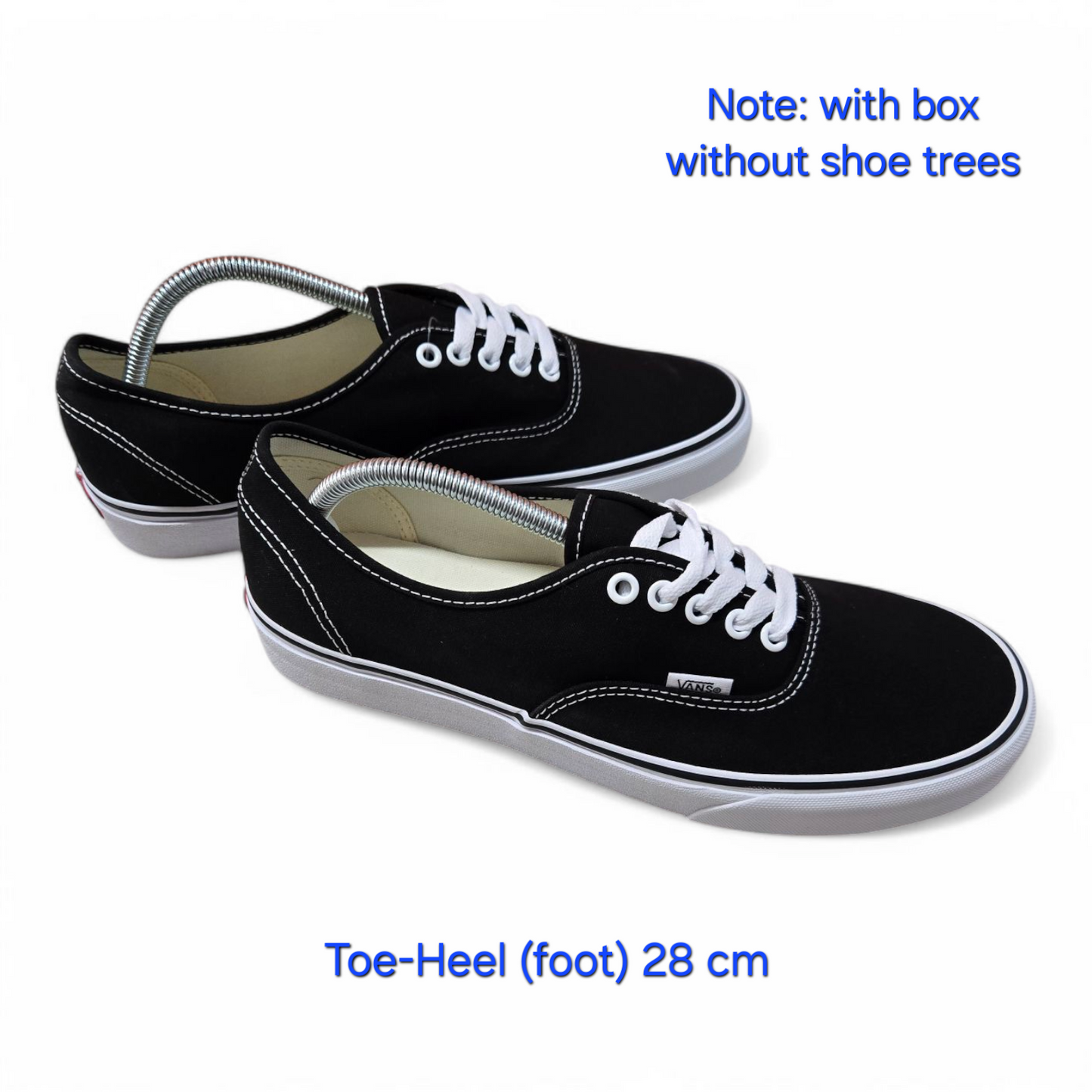 Vans Authentic Mens Shoes Skateboard Black Canvas Size 10 US, 9 UK, 43 EUR 👟