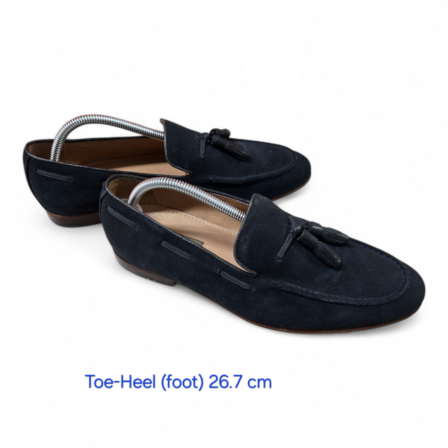 Aquila Mens Loafers Gunmetal Leather Shoes Size 9 US, 42 EUR, 8 UK - Ready To Go