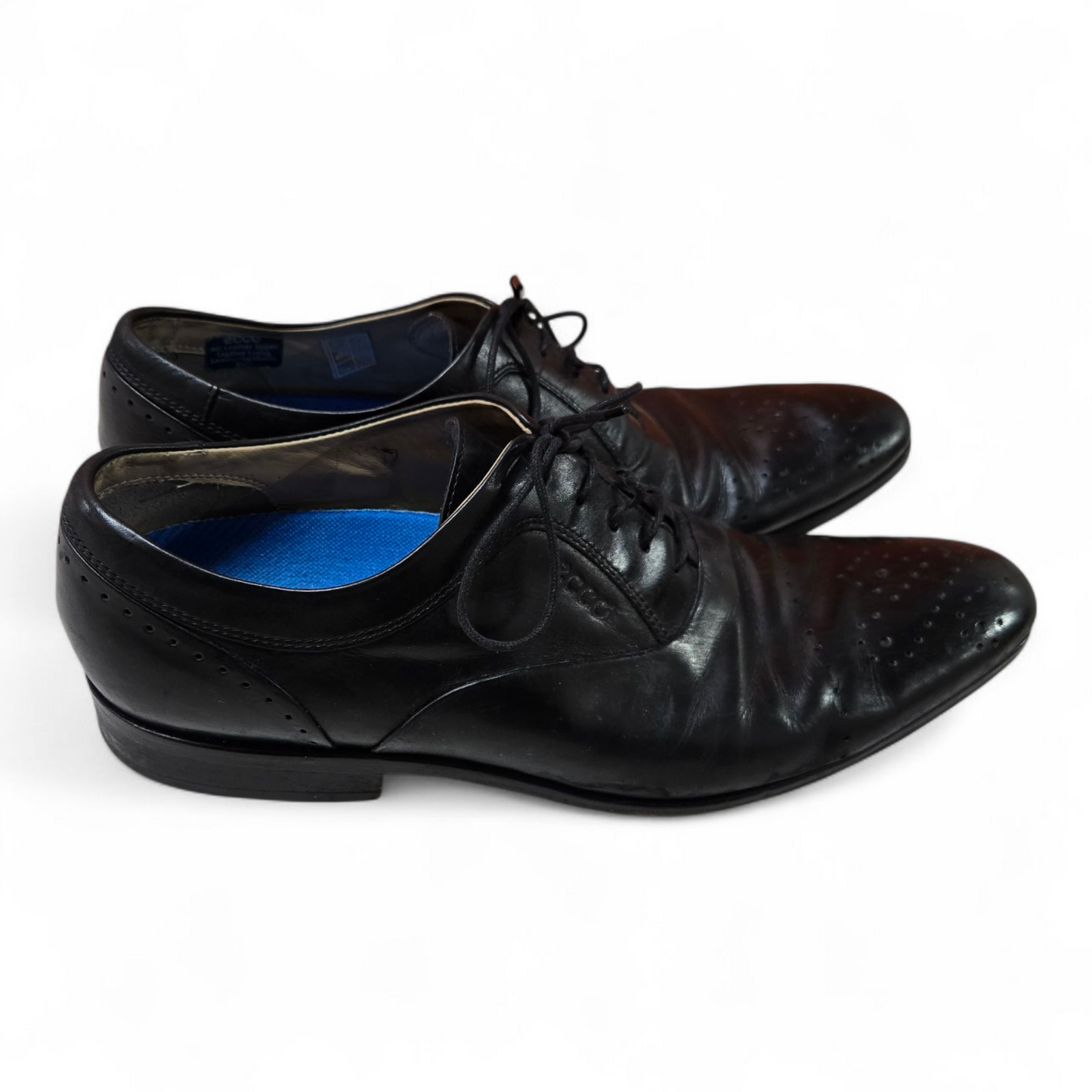 Ecco Mens Dress Shoes Black Leather Upper Size 11 US, 10 UK, 45 EUR
