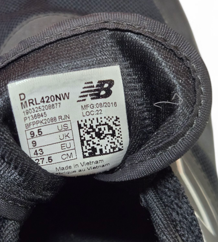 New Balance 420 Mens Shoes Black Runners Size 9.5 US, 9 UK, 43 EUR