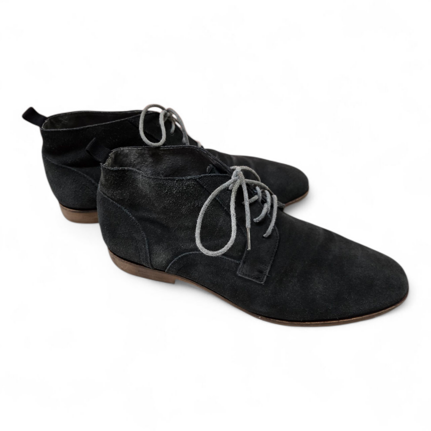 AQ by Aquila Mens Leather Boots Grey Suede Shoes Size 13 US, 12 UK, 46 EUR