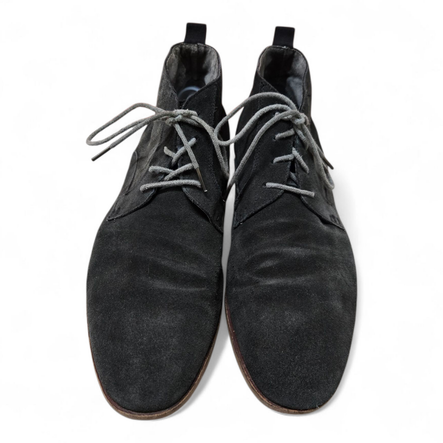 AQ by Aquila Mens Leather Boots Grey Suede Shoes Size 13 US, 12 UK, 46 EUR