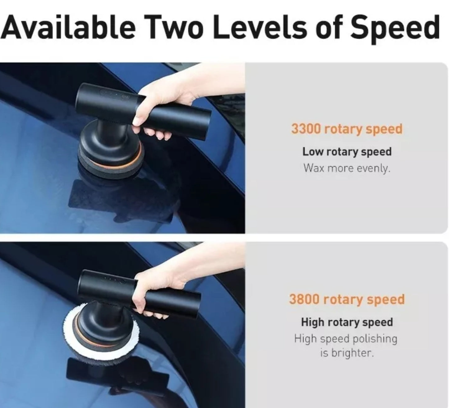 Baseus Polisher Wireless 3800rpm Adjustable Car Polishing Machine + Accessories