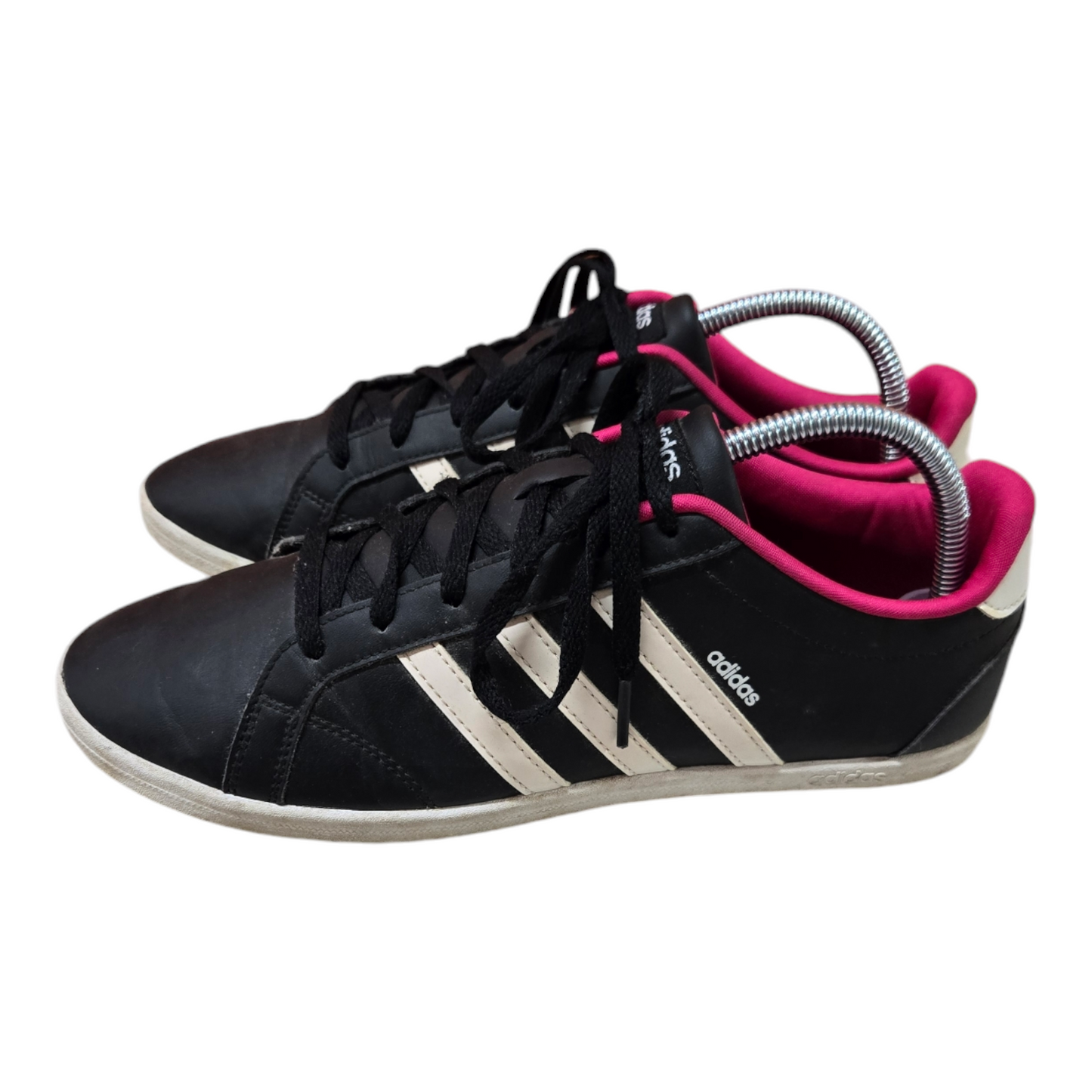 Adidas Neo Coneo QT Womens Shoes Black/White/Pink Trainers Size 9 US, 41 1/3 EU, 7.5 UK