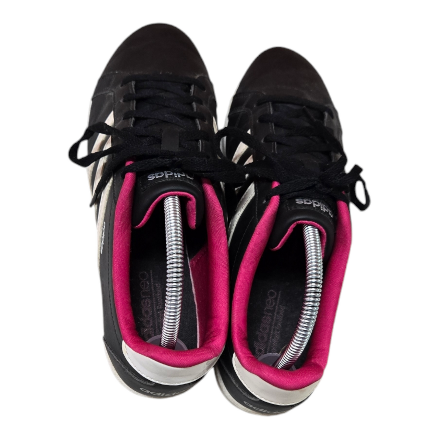 Adidas Neo Coneo QT Womens Shoes Black/White/Pink Trainers Size 9 US, 41 1/3 EU, 7.5 UK