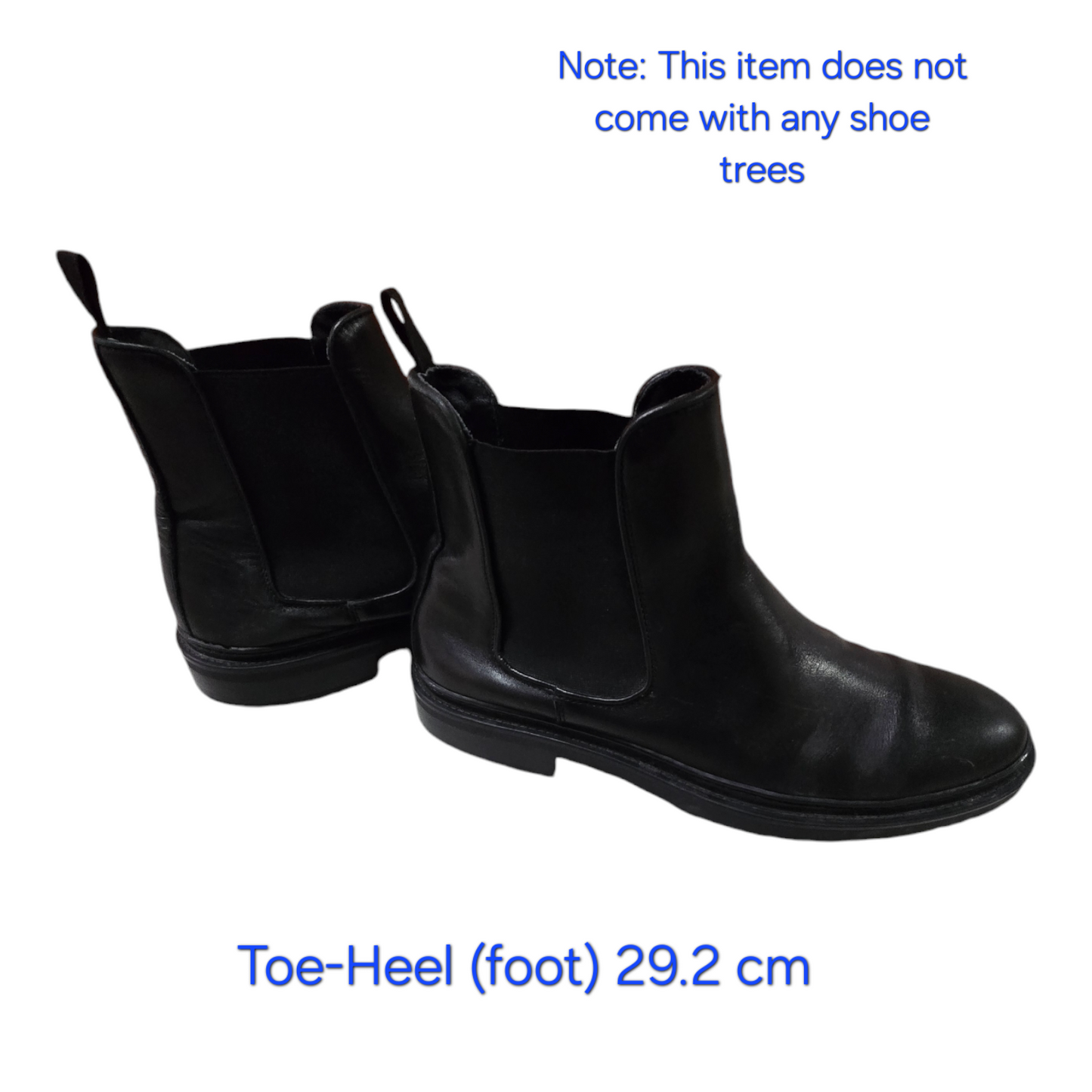Aquila Mens Leather Boots Black Shoes Size 11 US, 10 UK, 44 EUR - Ready To Go