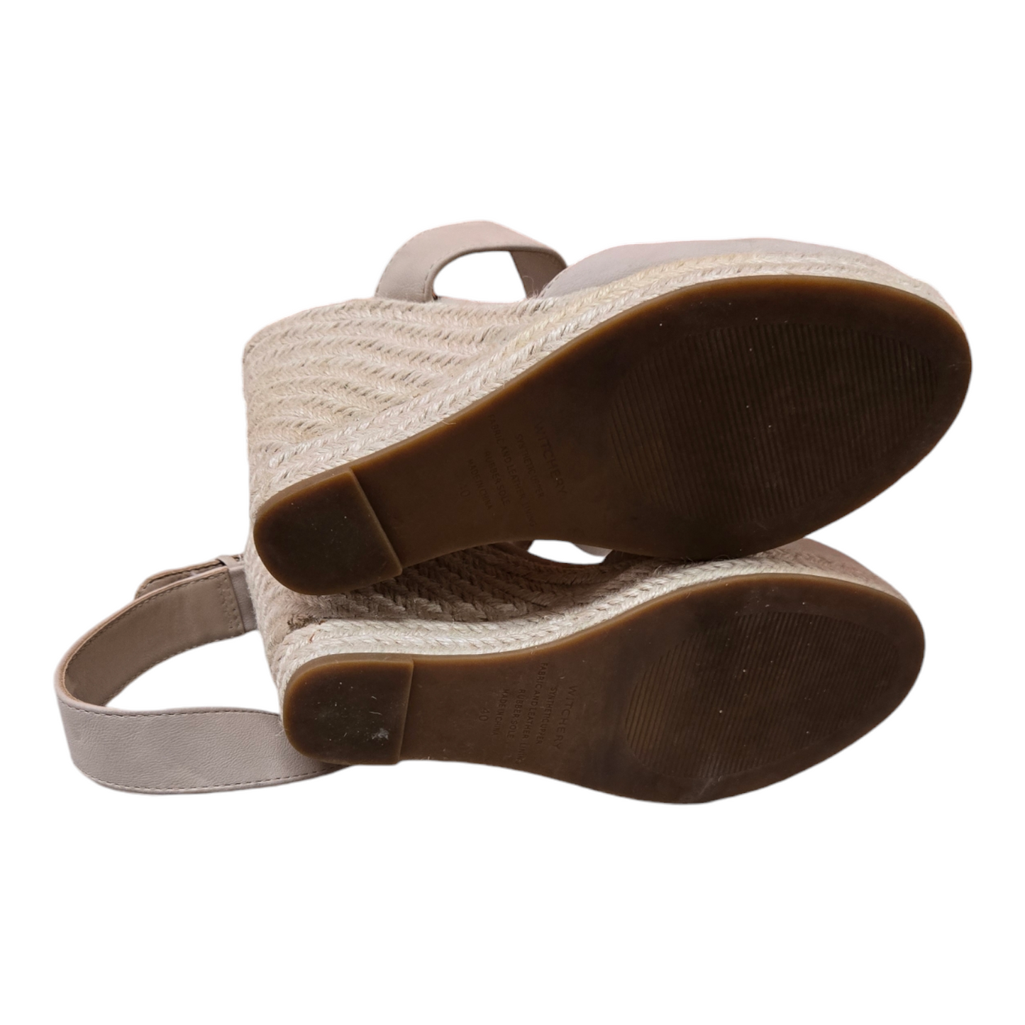 Witchery Wedge Womens Sandals Beige Shoes Size 9.5 US/AU, 7.5 UK, 40 EUR