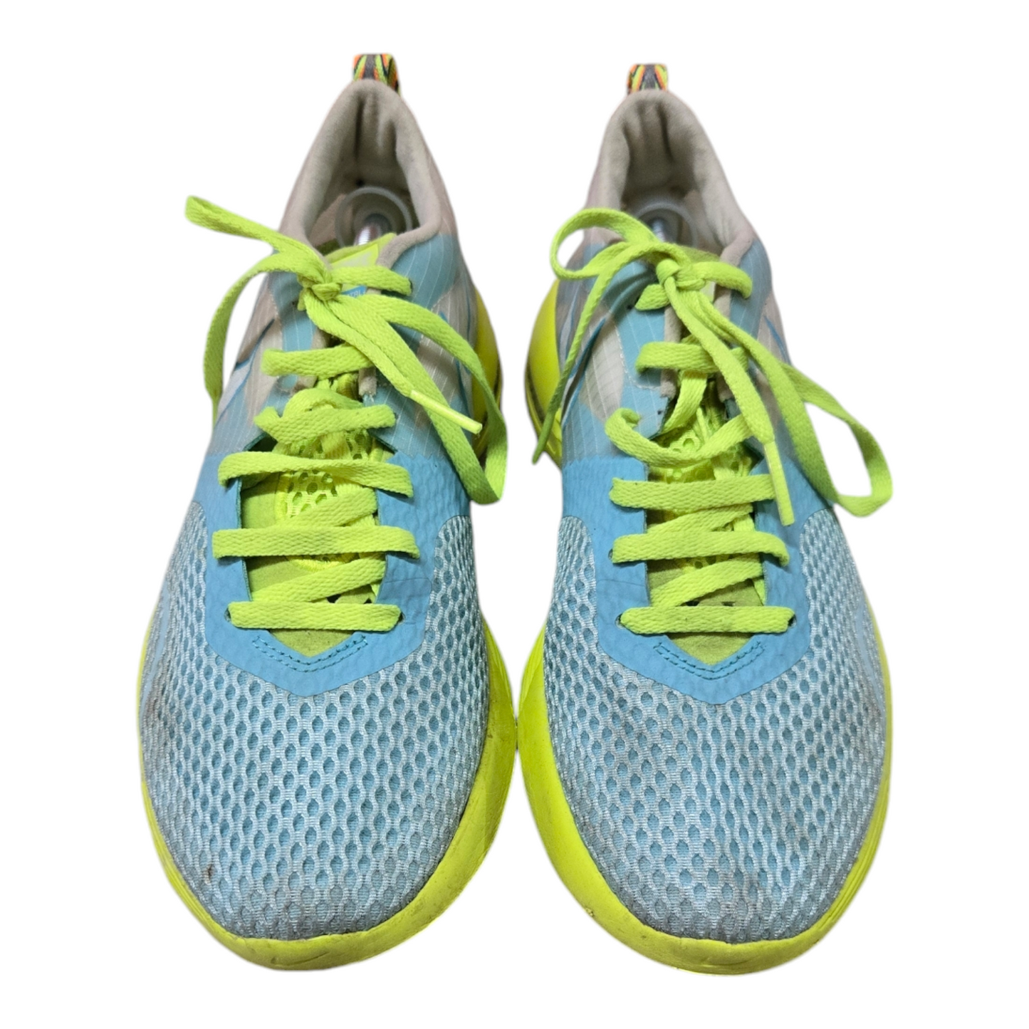 NIKE LunarMTRL+ Womens Shoes Blue/Silver/Lime Runners Size 8 US, 5.5 UK, 39 EUR
