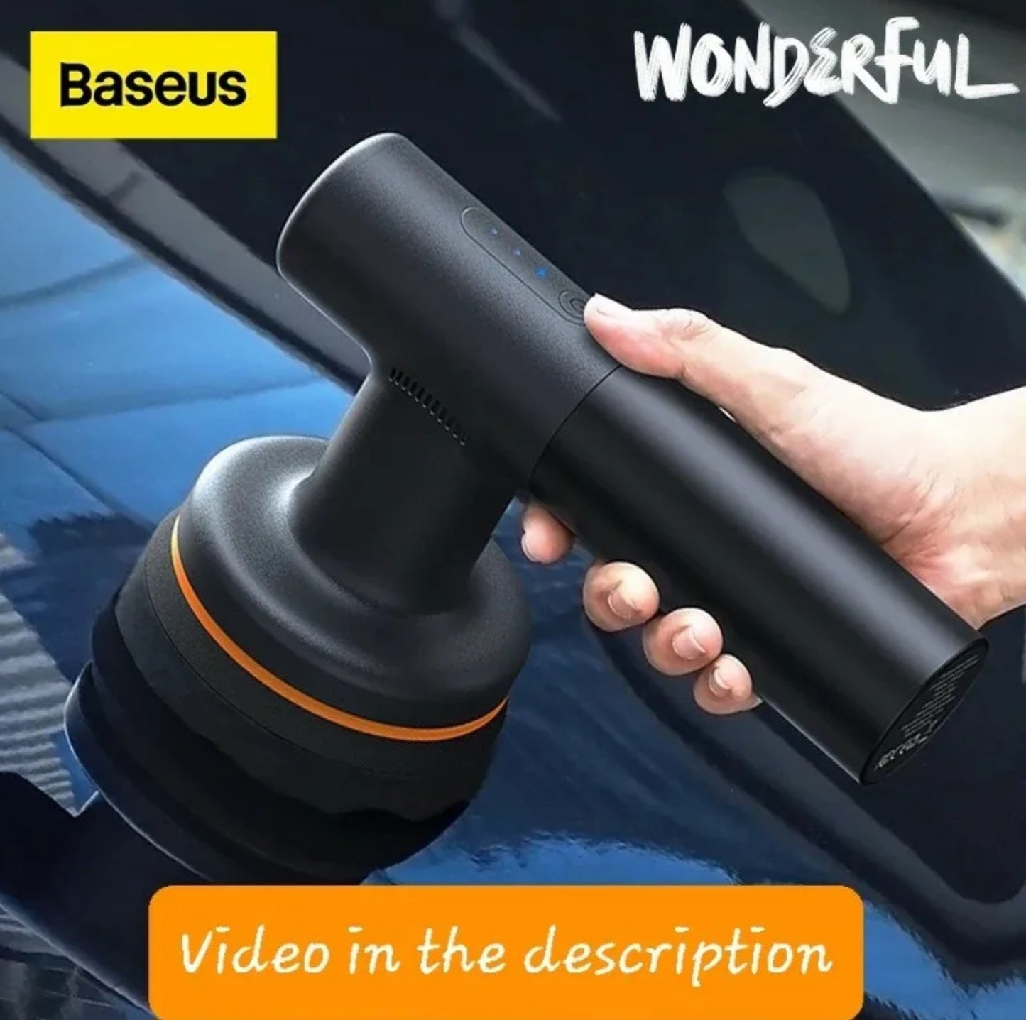 Baseus Polisher Wireless 3800rpm Adjustable Car Polishing Machine + Accessories
