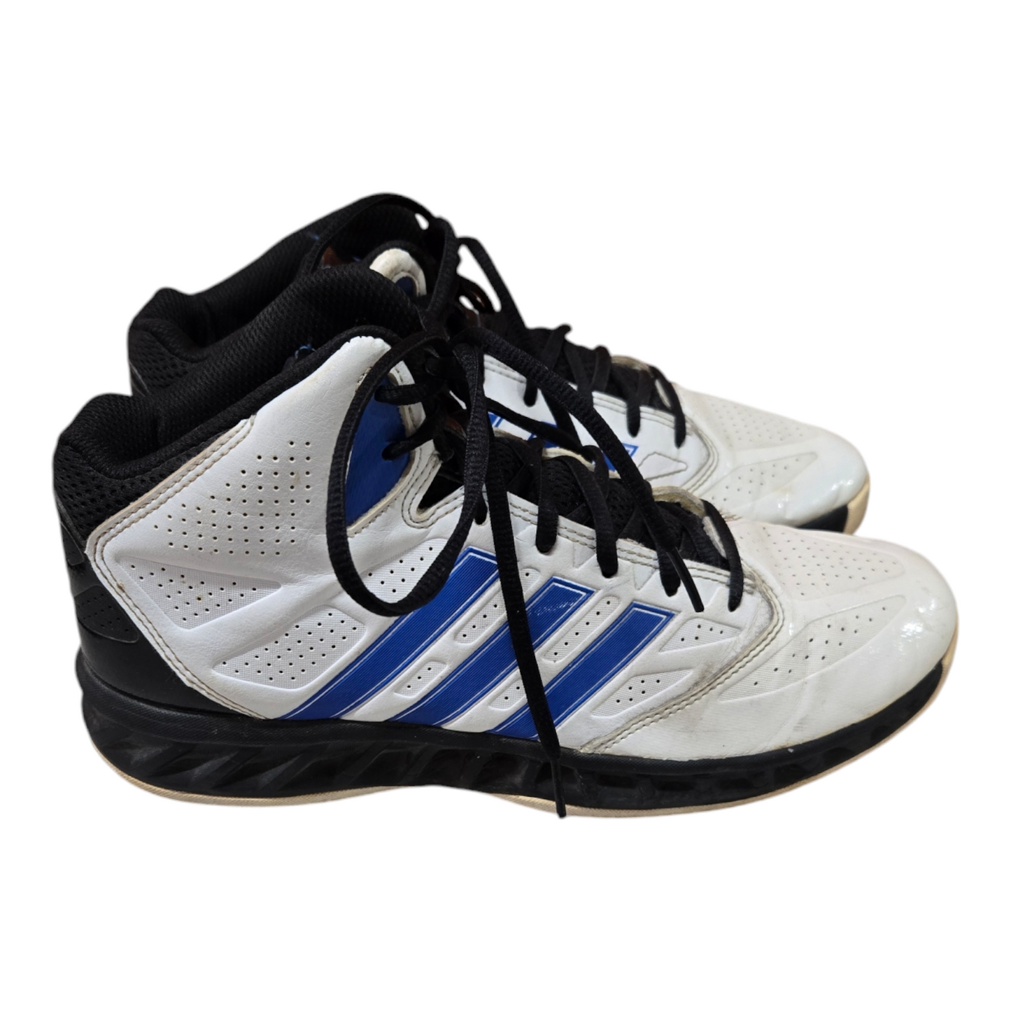 Adidas Hoop Fury Mens Basketball Shoes White/Blue Size 9.5 US, 9 UK, 43 1/3 EUR