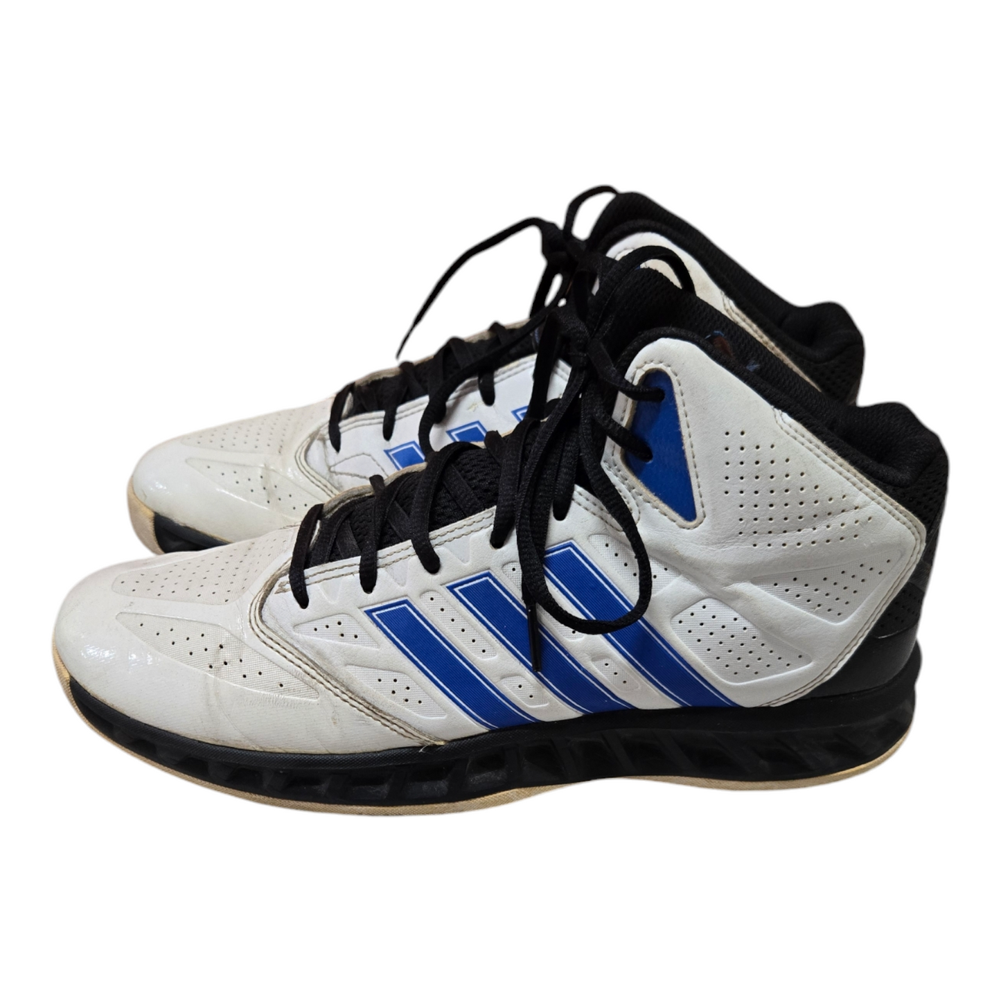 Adidas Hoop Fury Mens Basketball Shoes White/Blue Size 9.5 US, 9 UK, 43 1/3 EUR