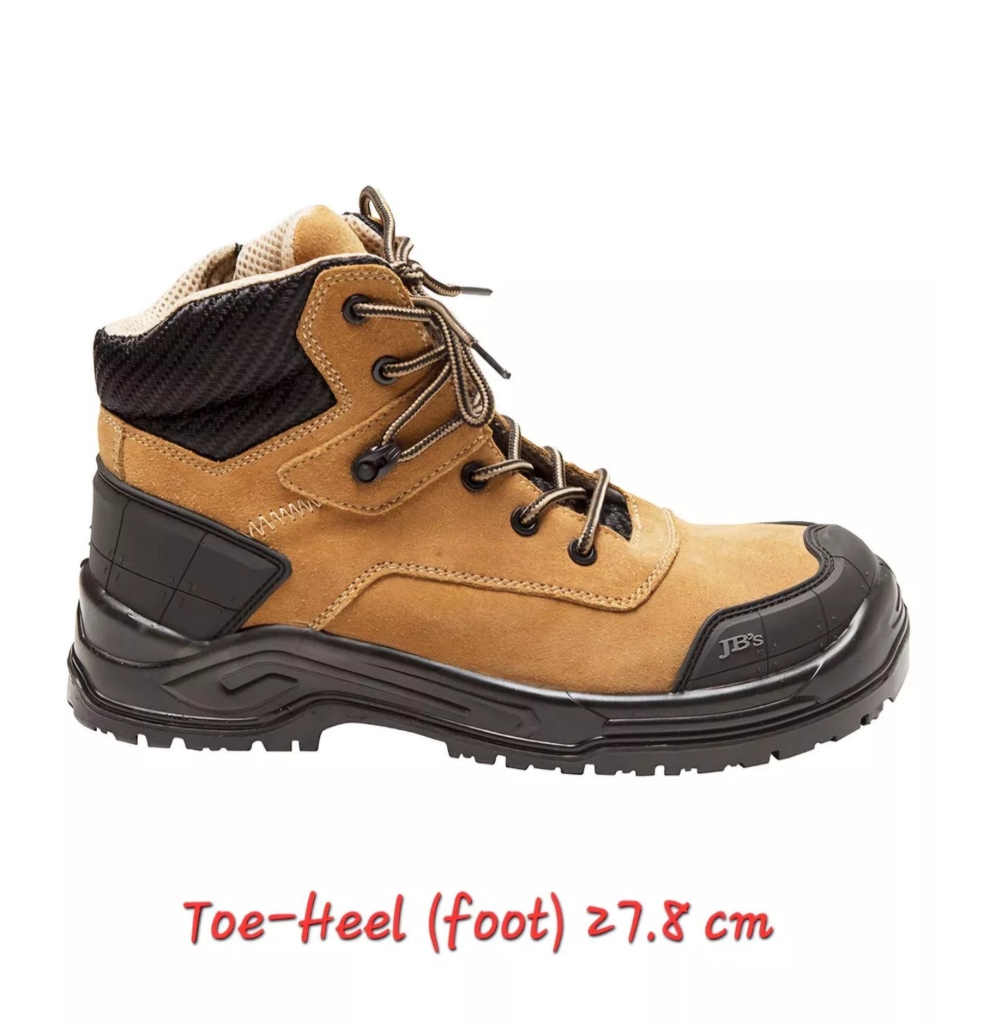 JB'S CYBORG ZIP SAFETY BOOT 9G5 Mens Wheat Heavy Duty Size 10 US, 9 AU/UK, 43 EU