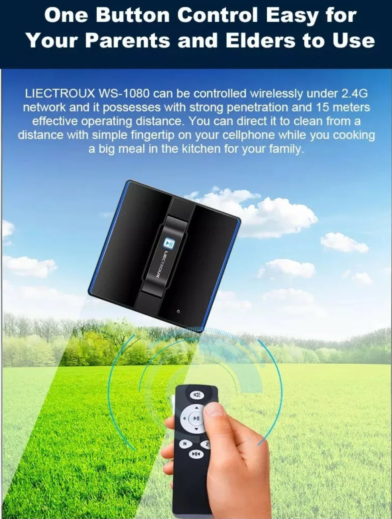 Robot Window Cleaner Advanced Smart Brushless Laser Sensor + App & Remote - NEW