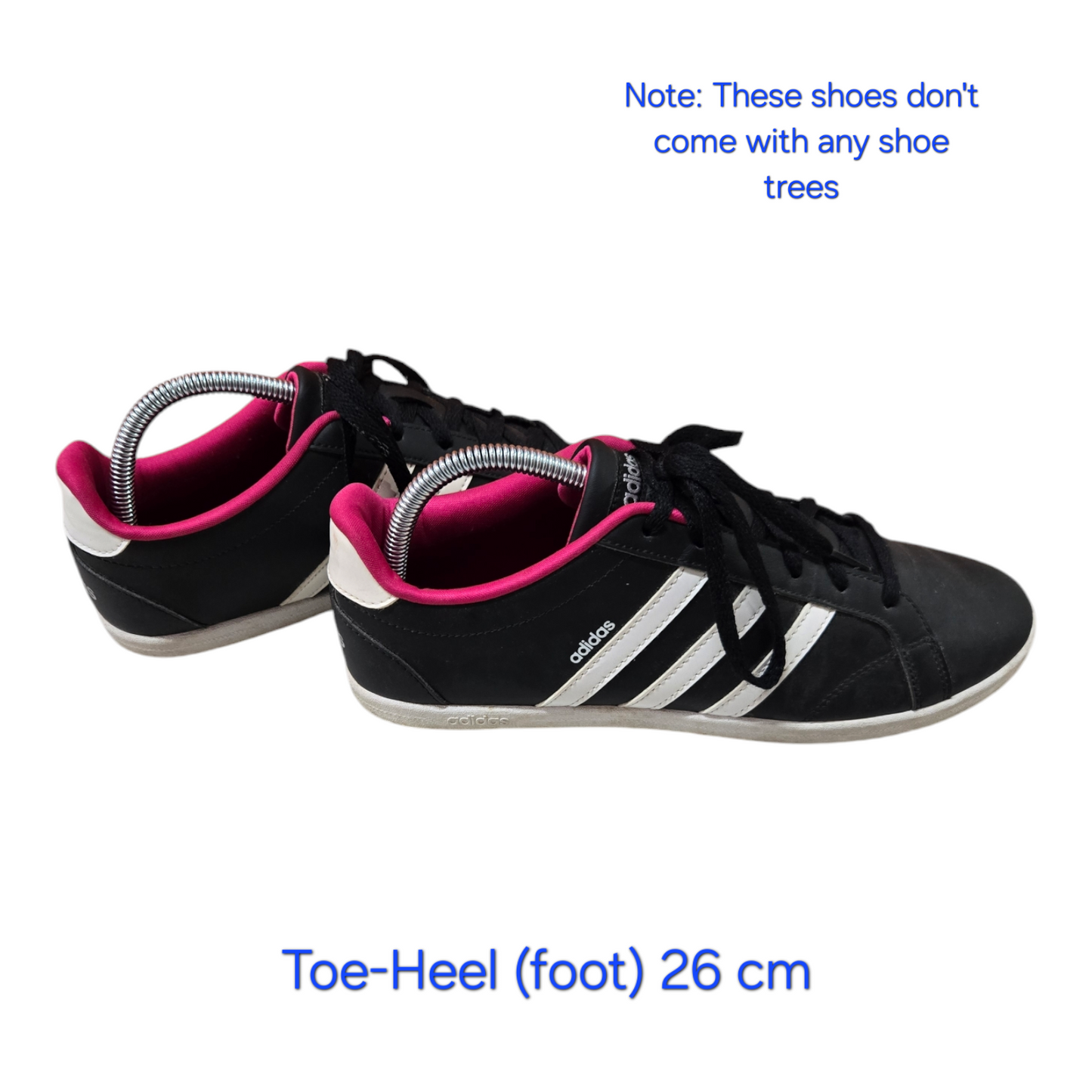 Adidas Neo Coneo QT Womens Shoes Black/White/Pink Trainers Size 9 US, 41 1/3 EU, 7.5 UK