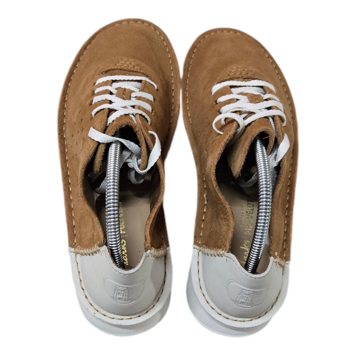 Clarks Velhill Etch Womens Shoes Leather Light Tan Combination Size 10 US, 7.5 UK, 41.5 EUR