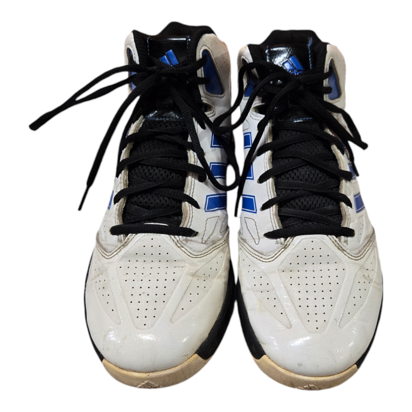 Adidas Hoop Fury Mens Basketball Shoes White/Blue Size 9.5 US, 9 UK, 43 1/3 EUR