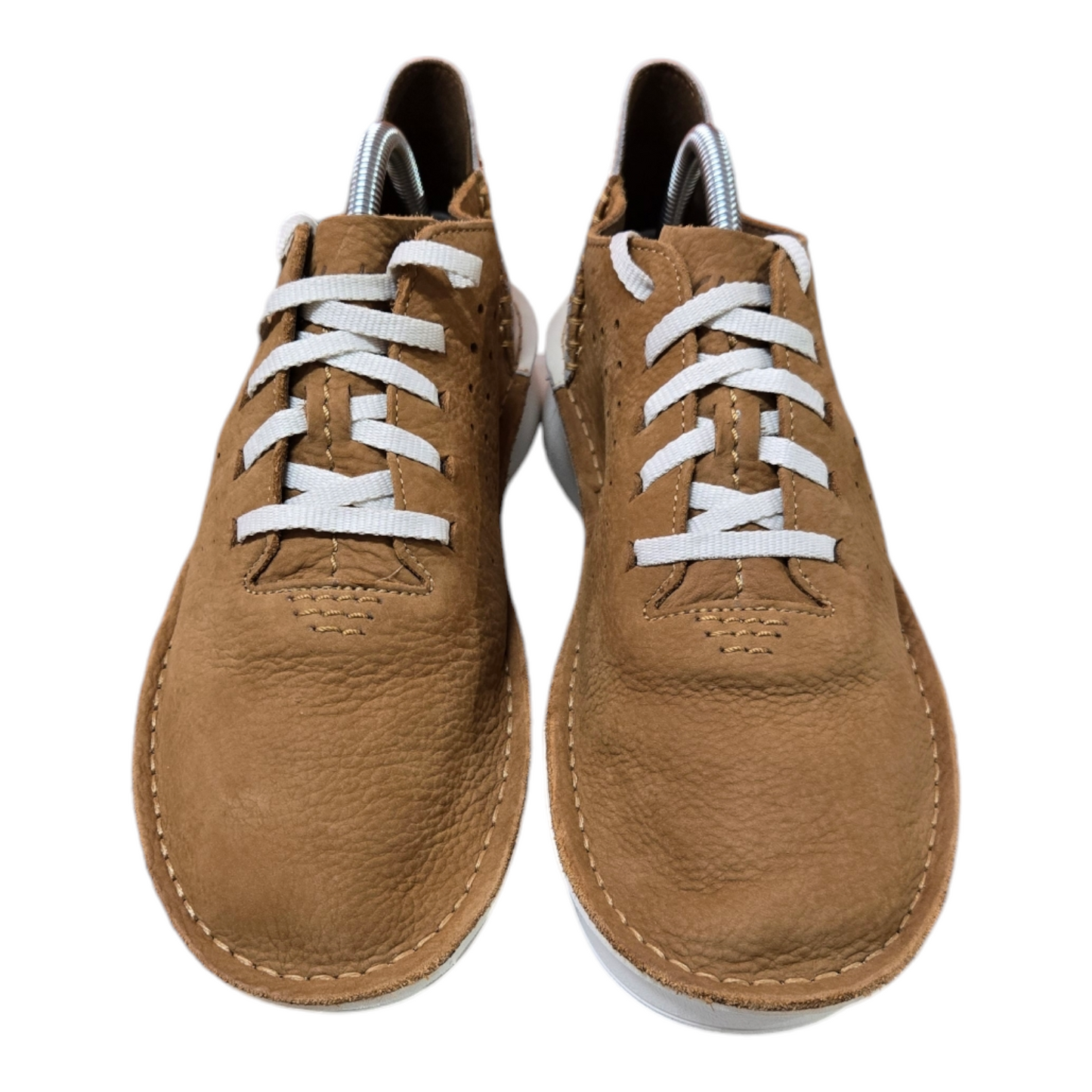 Clarks Velhill Etch Womens Shoes Leather Light Tan Combination Size 10 US, 7.5 UK, 41.5 EUR