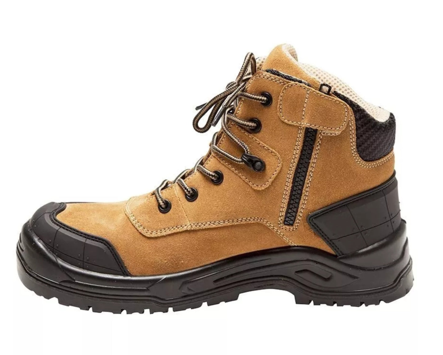 JB'S CYBORG ZIP SAFETY BOOT 9G5 Mens Wheat Heavy Duty Size 10 US, 9 AU/UK, 43 EU