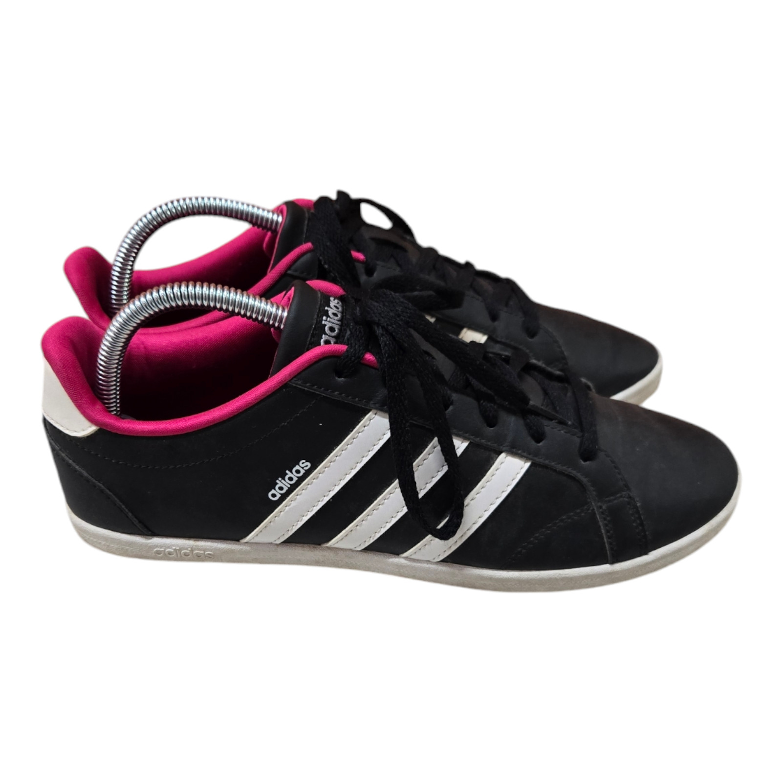 Adidas Neo Coneo QT Womens Shoes Black White Pink Trainers Size 9 US Sea of Shoppers