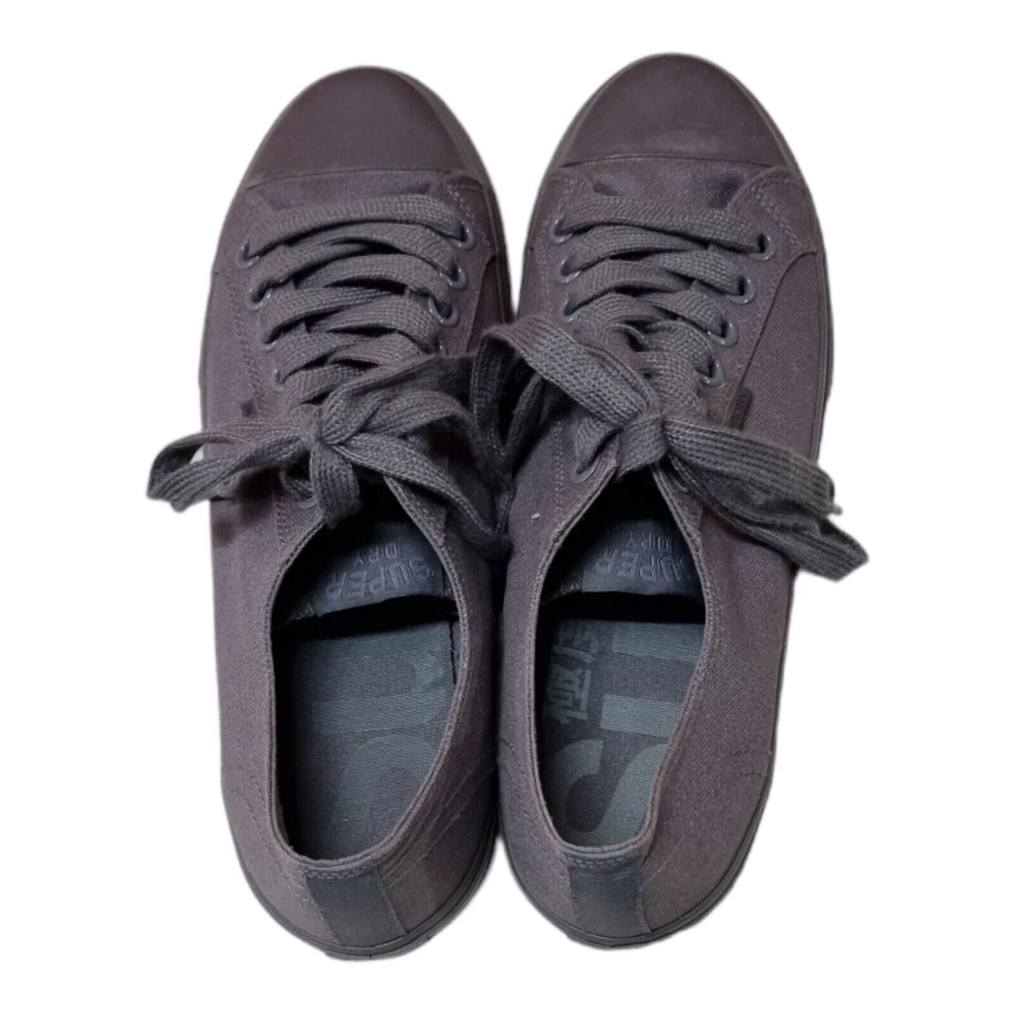 SUPERDRY Mens Shoes Grey Cotton Sneakers Size 10 US, 9 UK, 43 EUR - Ready To Go