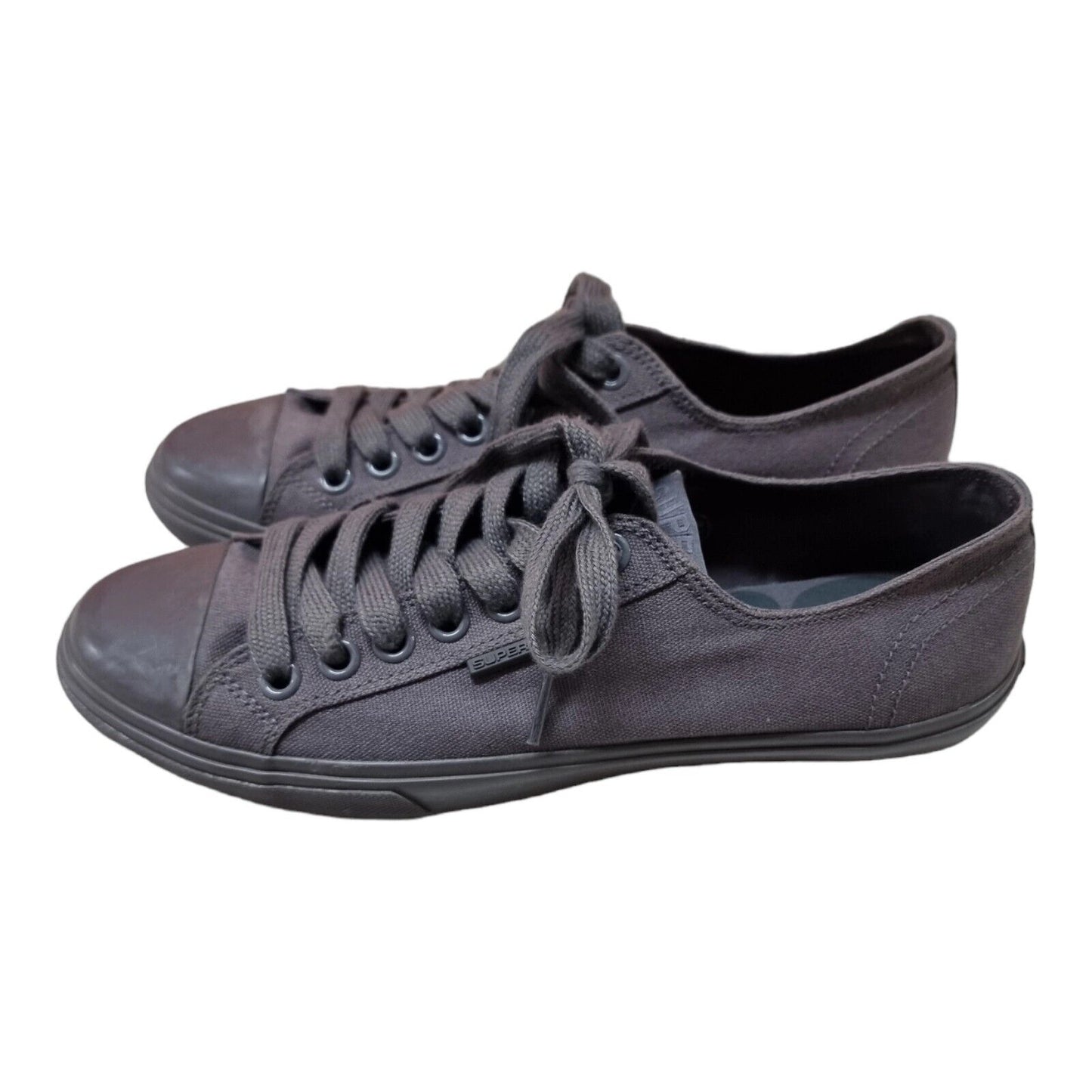 SUPERDRY Mens Shoes Grey Cotton Sneakers Size 10 US, 9 UK, 43 EUR - Ready To Go