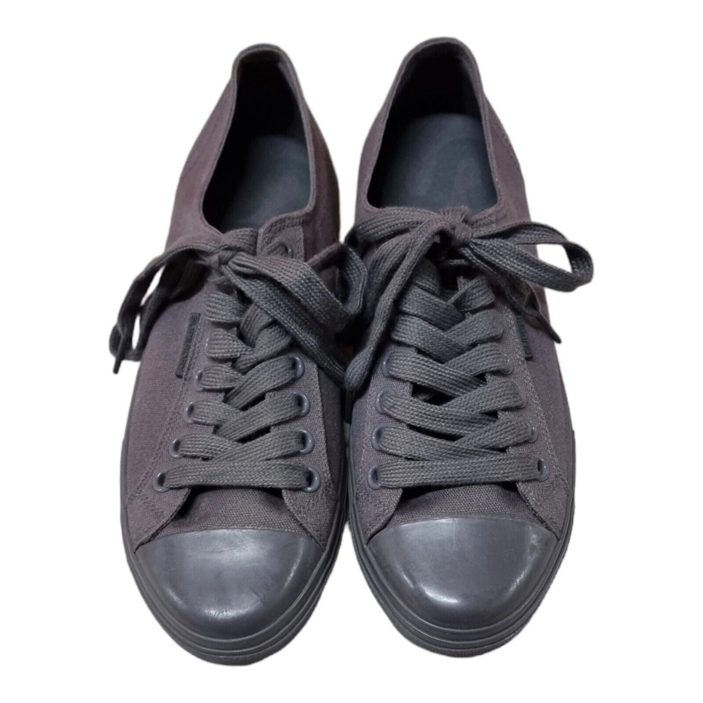 SUPERDRY Mens Shoes Grey Cotton Sneakers Size 10 US, 9 UK, 43 EUR - Ready To Go