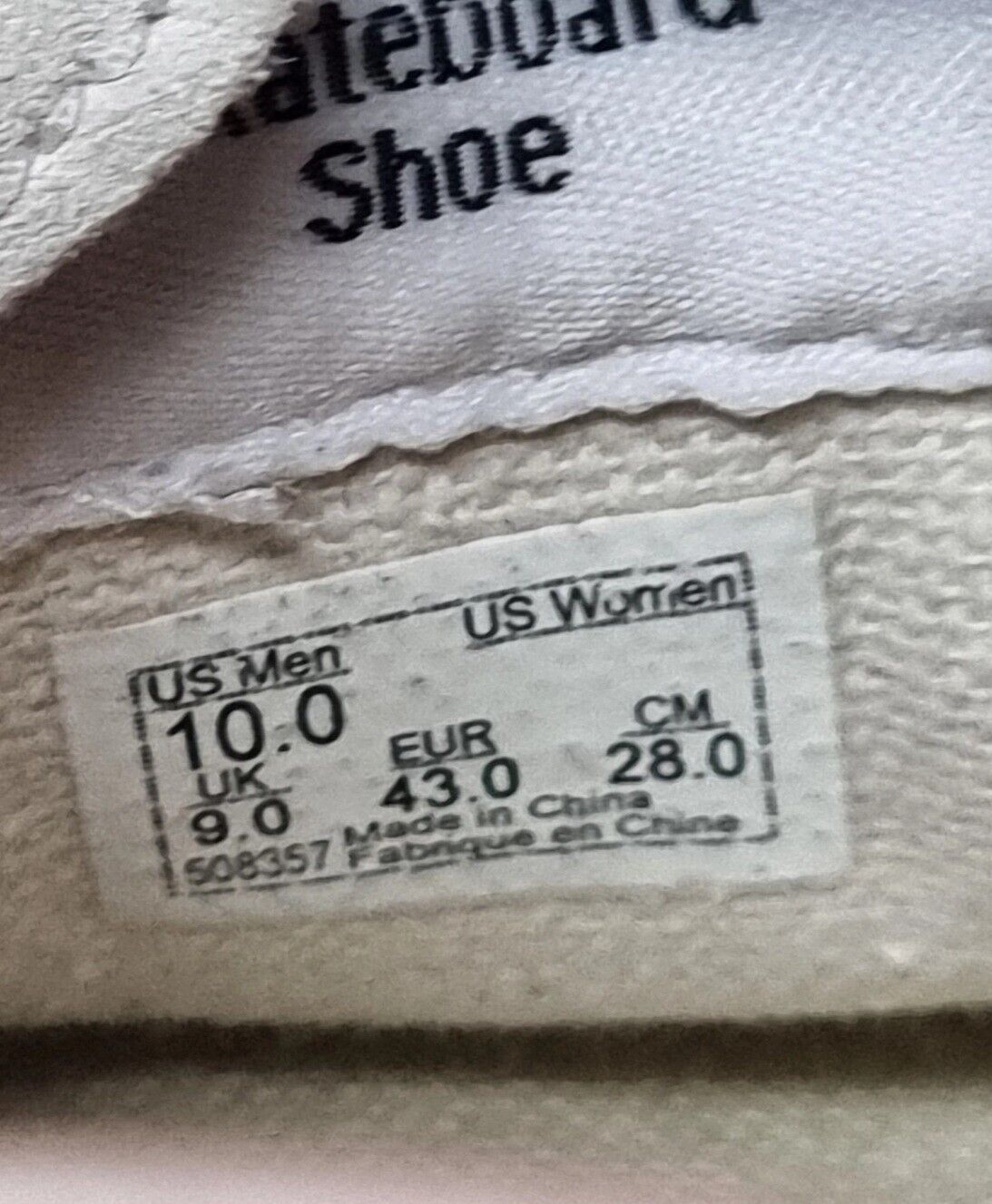 VANS Sport Mens Shoes Natural White Suede Skate Sneakers Size 10 US, 9 UK, 43 EU