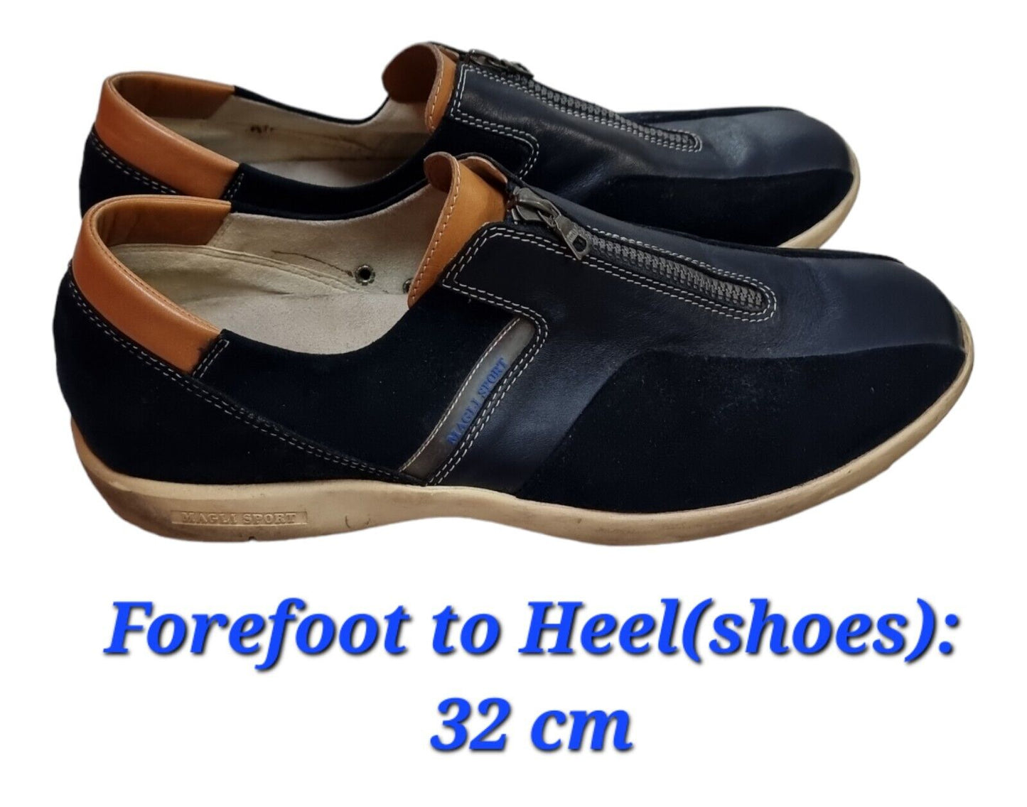 MAGLI SPORT Shoes Match Race Mens Navy/Brown Size 46 EUR Ready to go