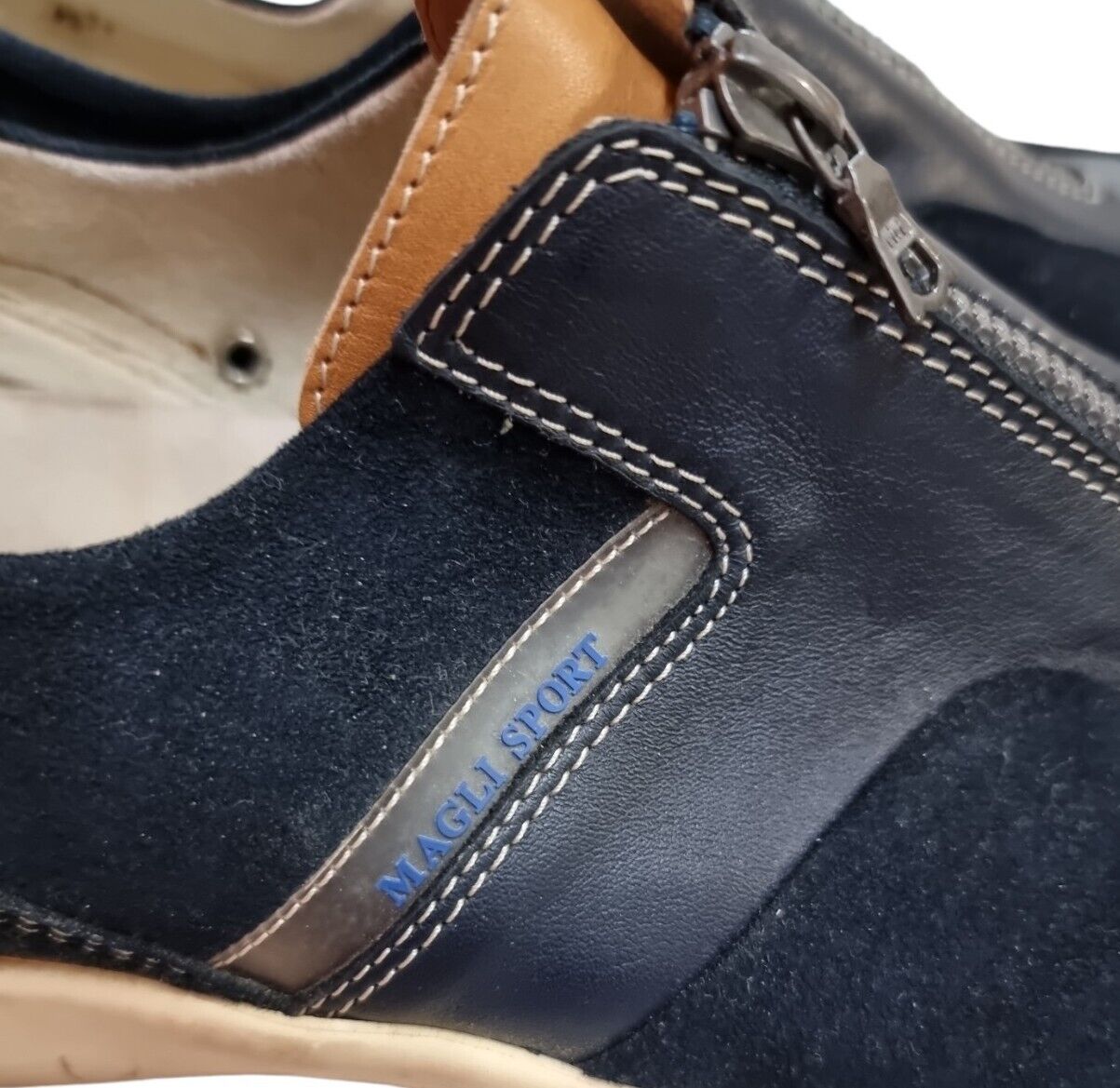 MAGLI SPORT Shoes Match Race Mens Navy/Brown Size 46 EUR Ready to go