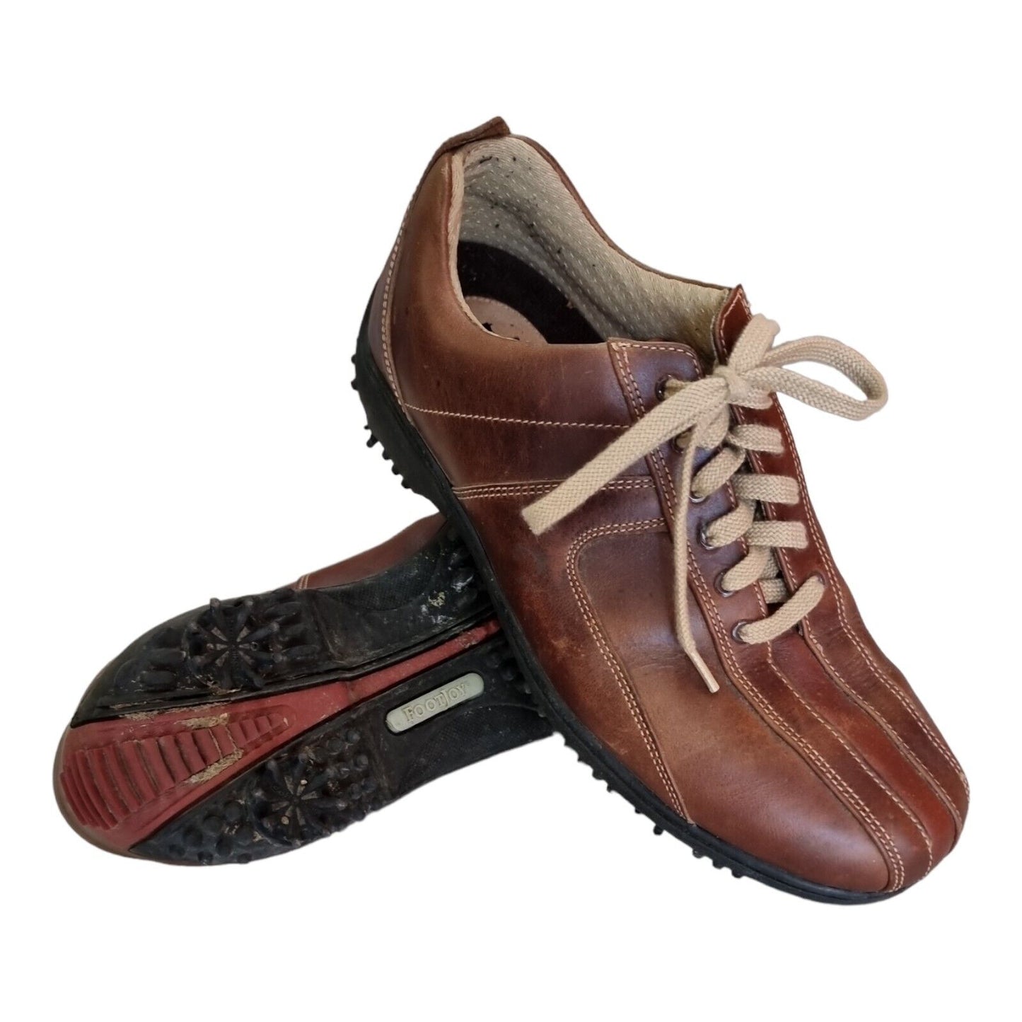 FOOTJOY FJ Golf Shoes Mens Brown Leather Boots Size 8 US, 7 UK, 40.5 EUR ⛳️