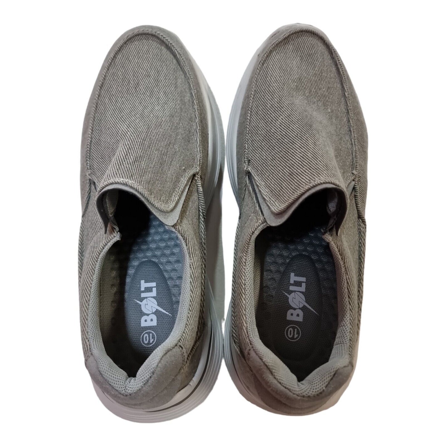 BOLT MAKO Shoes Mens Grey Casual Slip-On Size 10 UK, 11 US- New Without Box