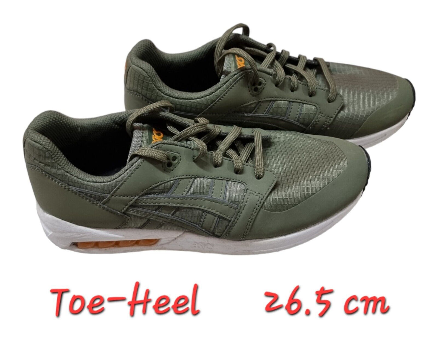 ASICS Gel Shoes Mens Green Sneakers Size 7 US, 40 EU Runners - Great Condition🟢
