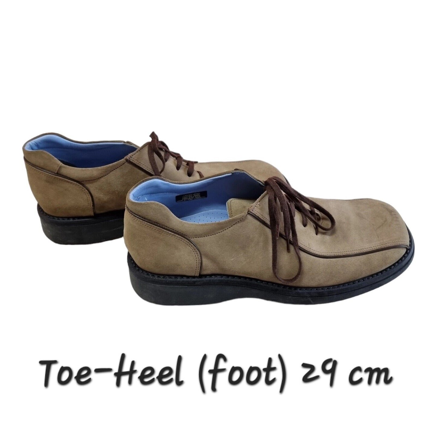 AQUILA Mens Shoes Khaki Leather Upper Size 11 US, 10 UK, 44 EUR - Like New 👌
