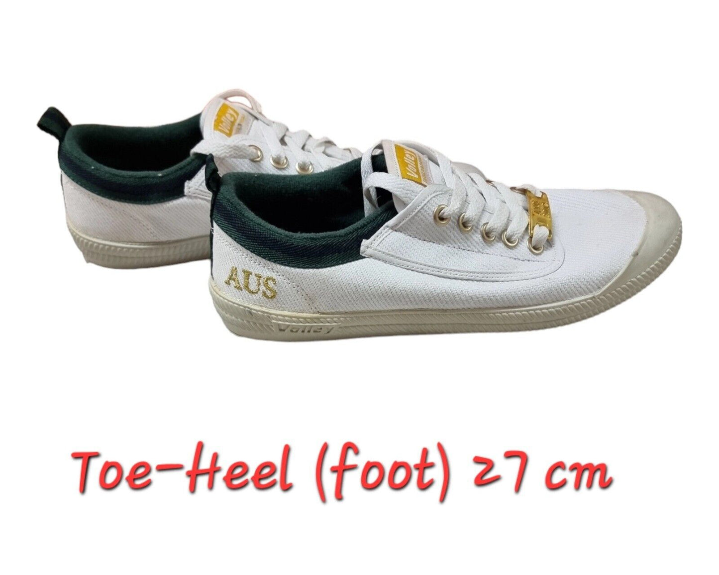 VOLLEY International Mens Sneakers AUS 2012 White Shoes Size 9 US, 8 UK, 42 EUπ