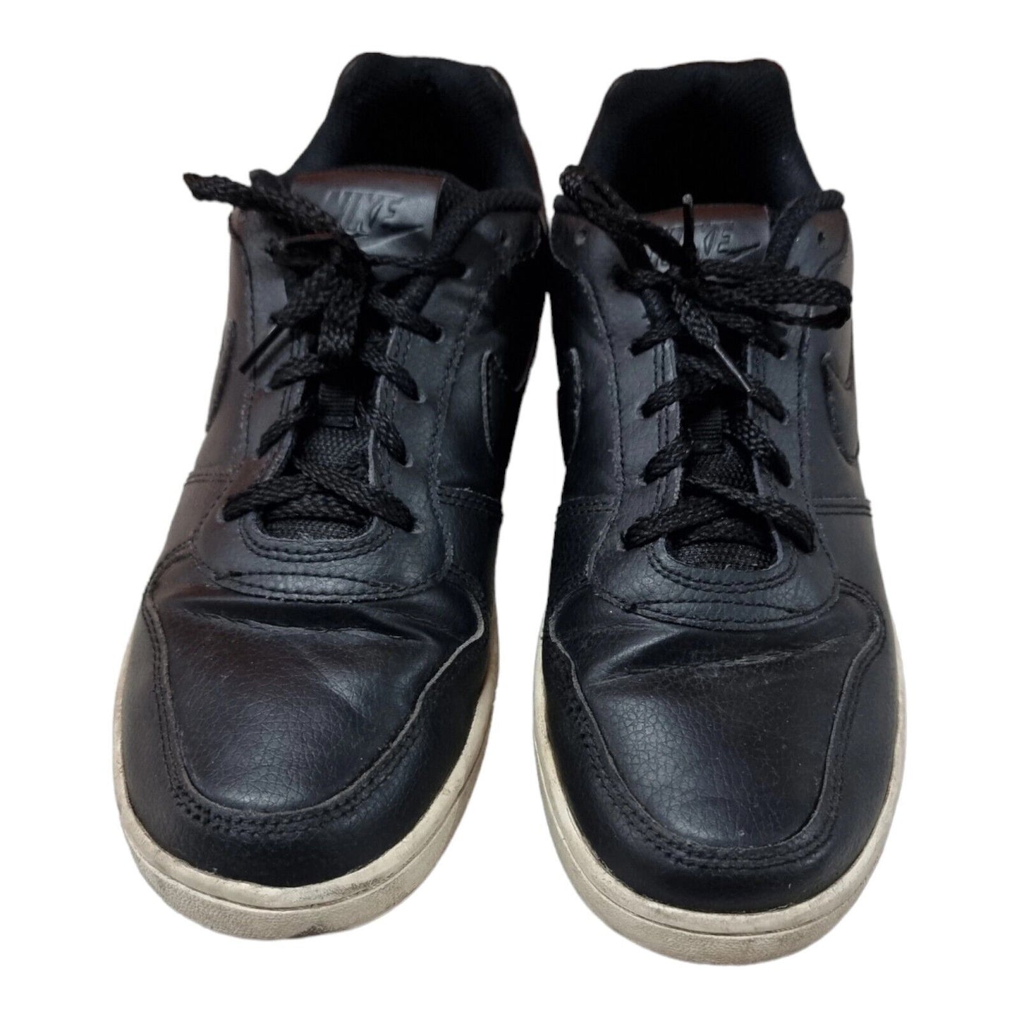 NIKE Ebernon Low Womens Sneakers Black Leather Shoes Size 8 US, 5.5 UK, 39 EUR