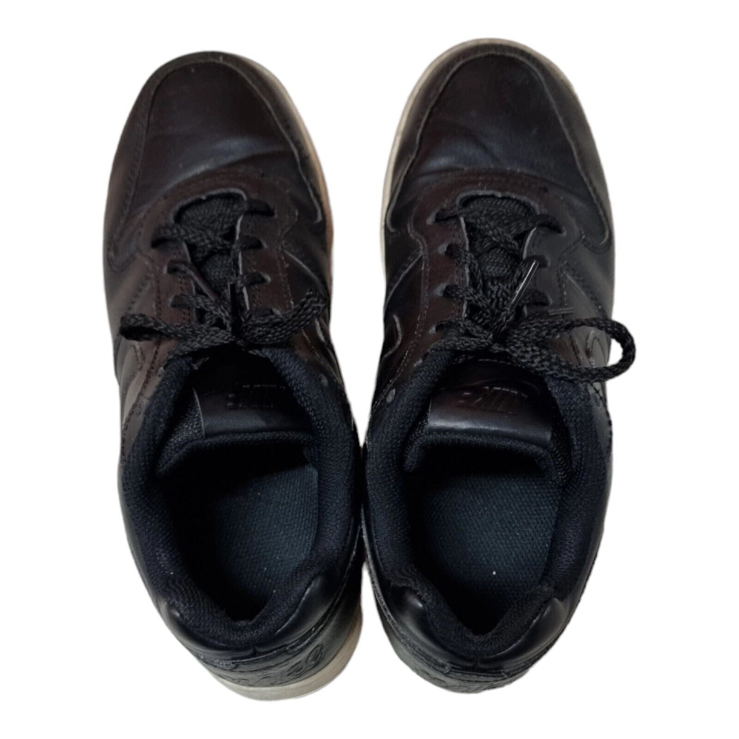 NIKE Ebernon Low Womens Sneakers Black Leather Shoes Size 8 US, 5.5 UK, 39 EUR