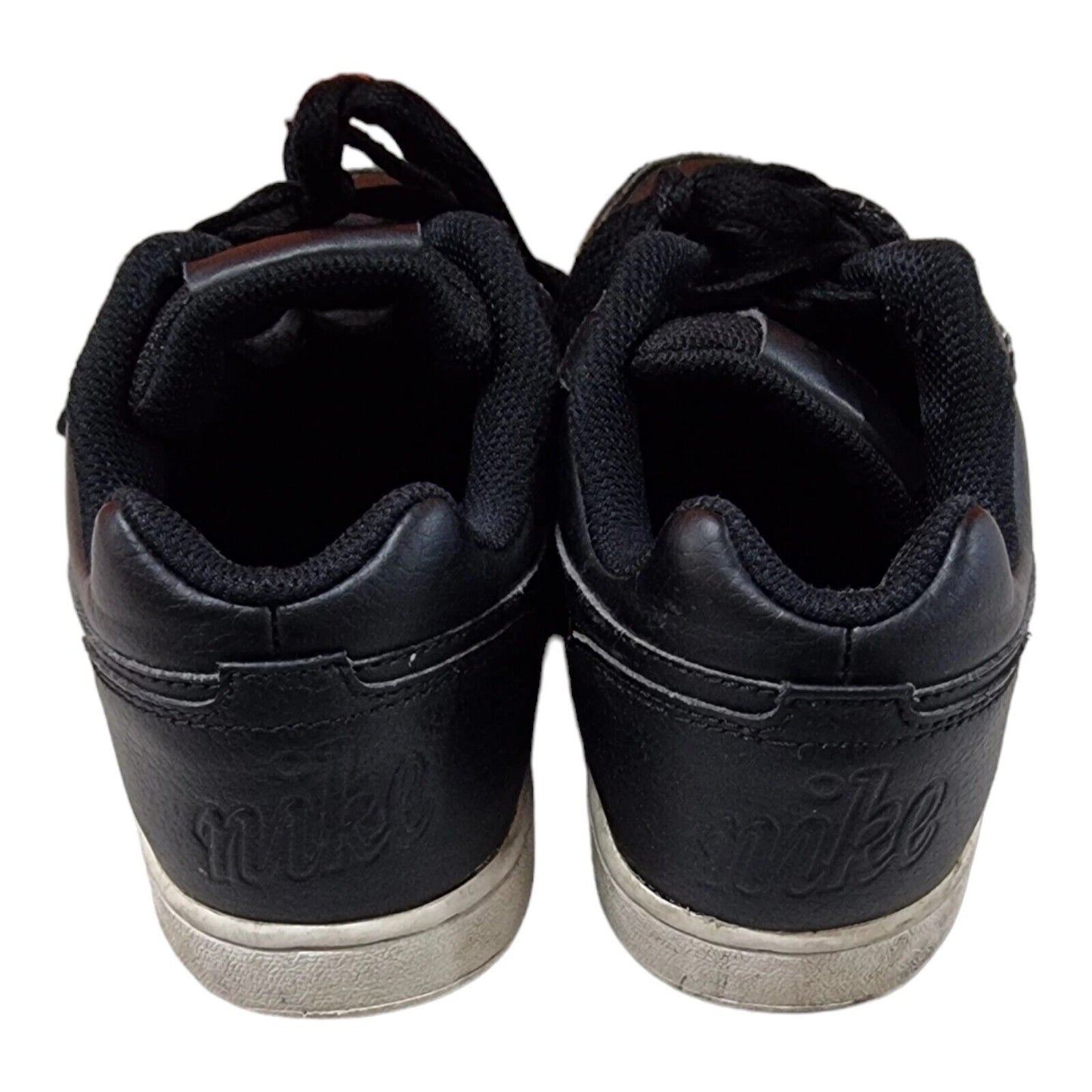 NIKE Ebernon Low Womens Sneakers Black Leather Shoes Size 8 US, 5.5 UK, 39 EUR