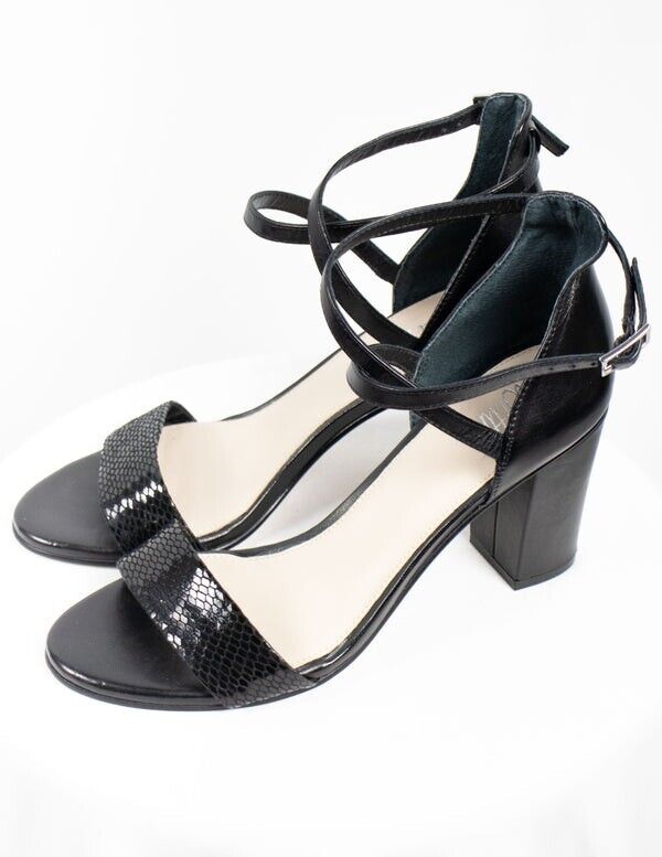 WITTNER Onata Womens Shoes Black Leather Sandals Size 8.5 AU, 39 EUR-Ready To Go