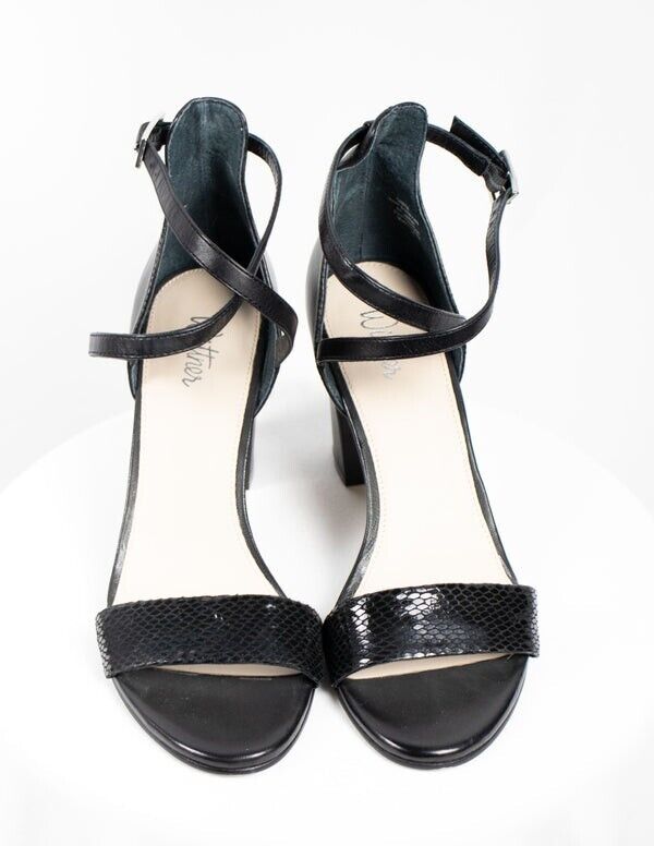 WITTNER Onata Womens Shoes Black Leather Sandals Size 8.5 AU, 39 EUR-Ready To Go